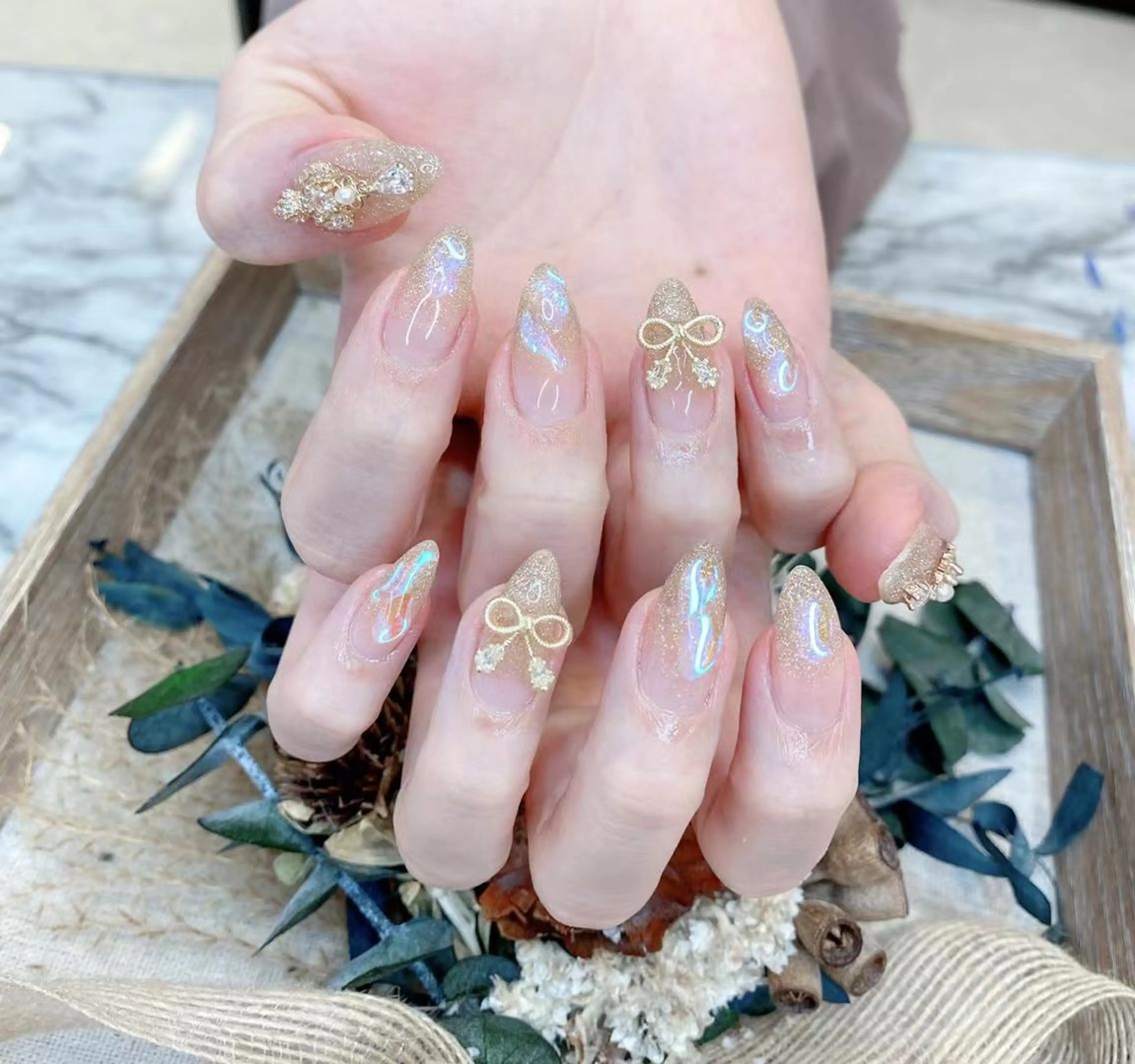 ネイル カジュアル ゴールド Babarla nailのネイルデザイン