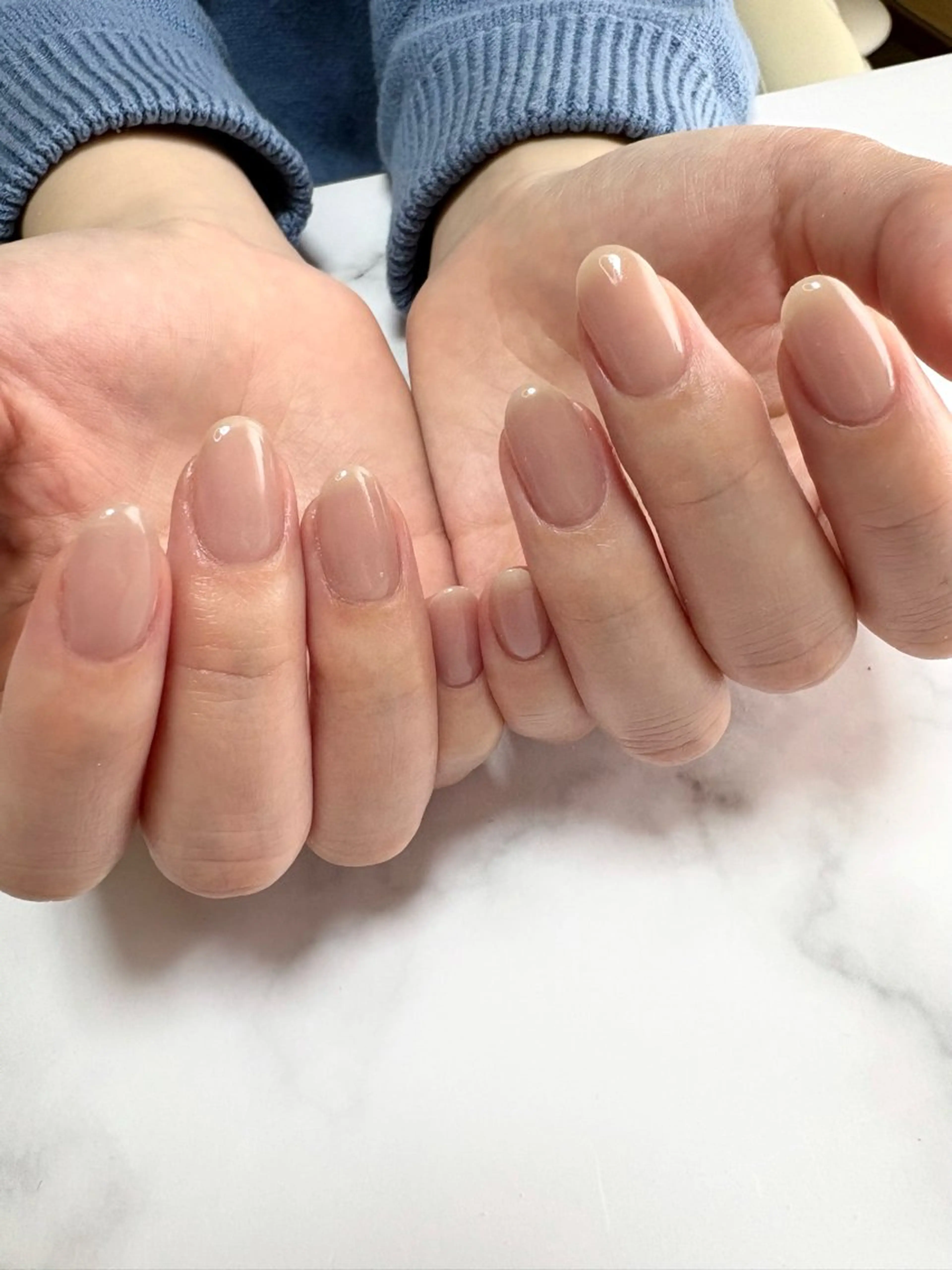 ネイル オフィスネイル ワンカラーネイル シンプルネイル ハンドネイル nail salon minthのネイルデザイン