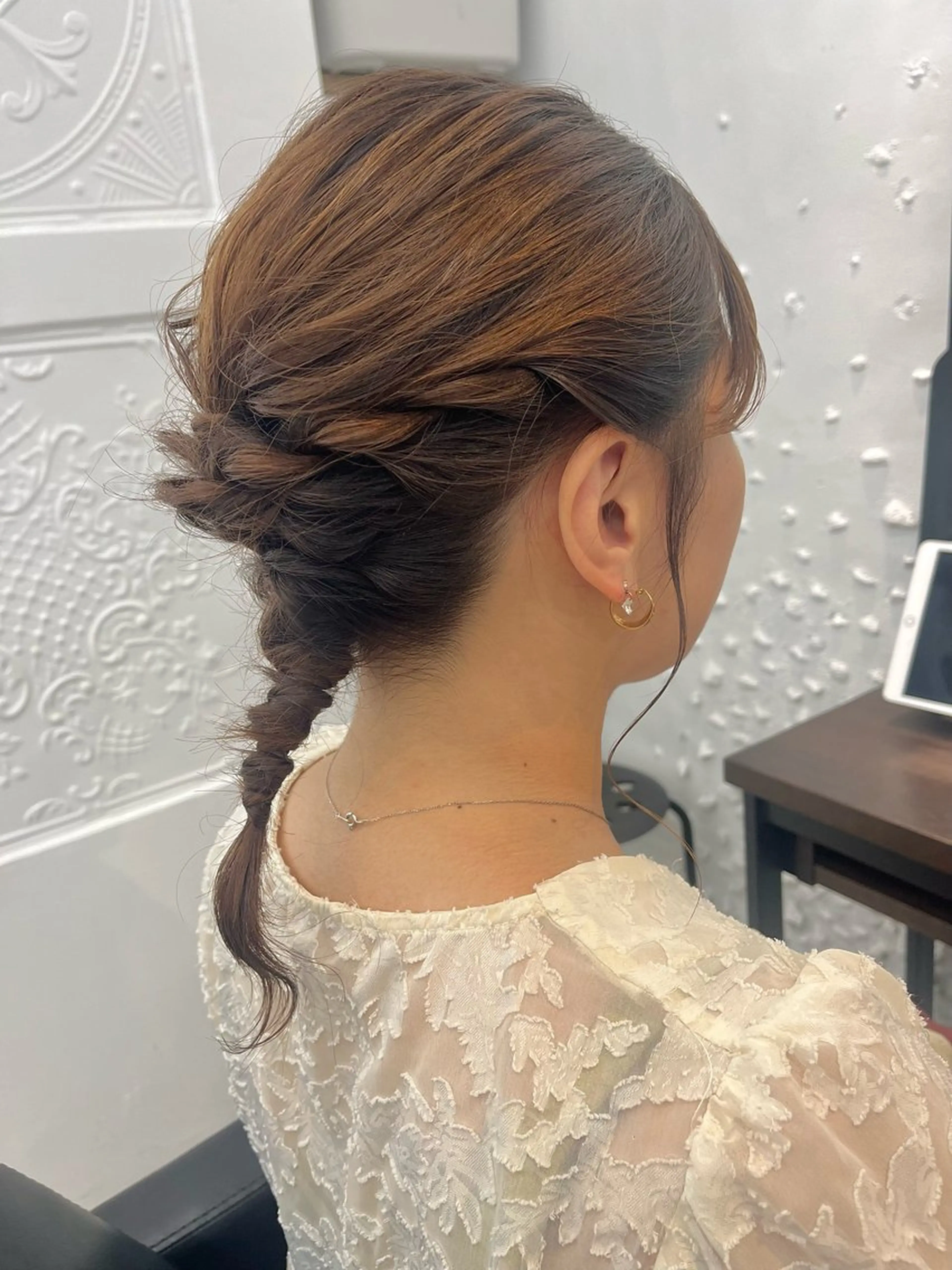 ミディアム ヘアアレンジ ヘアセット 🌱ボブ/レイヤー/ ベージュ/あやみ✨のヘアスタイル