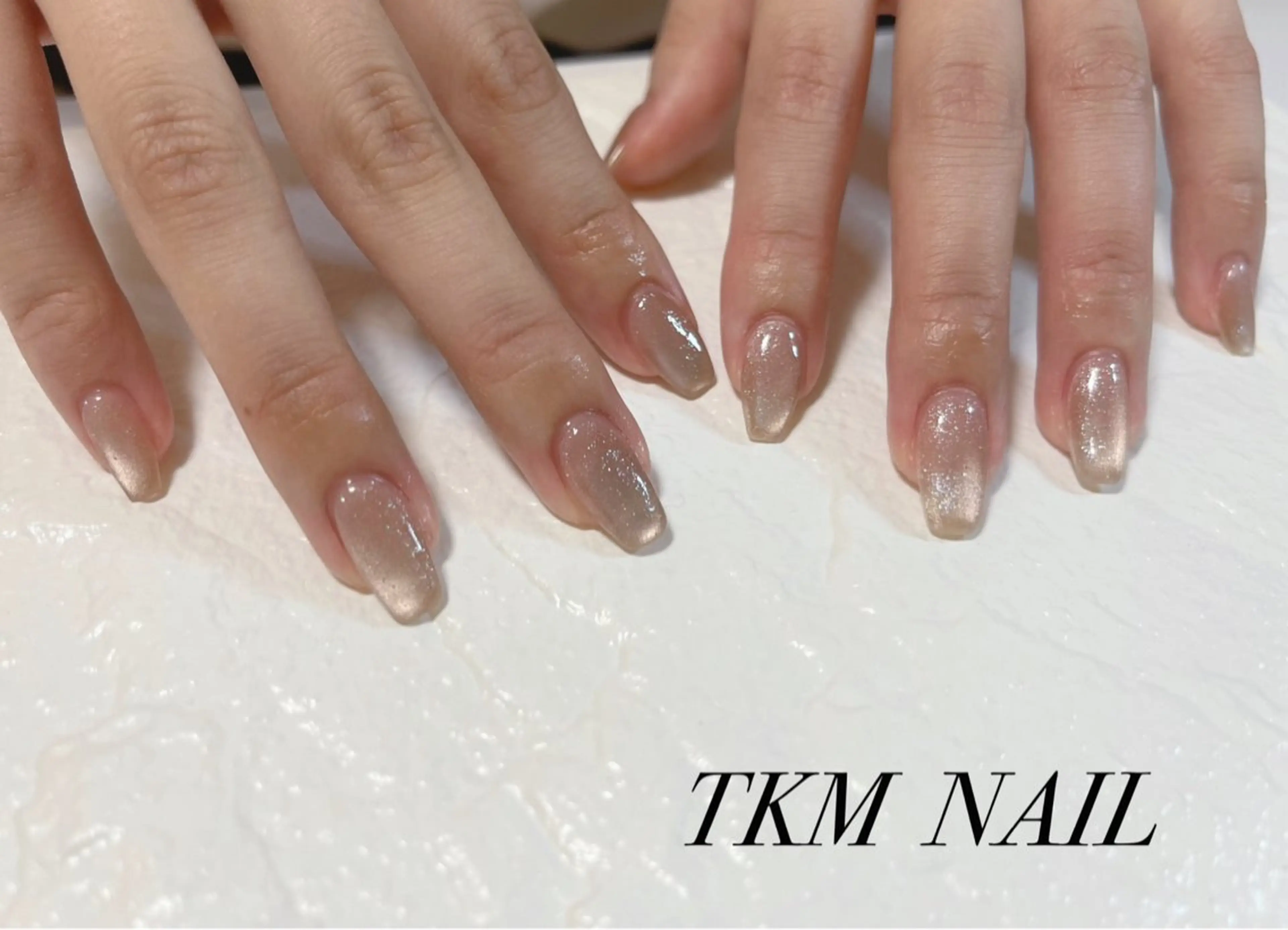 ネイル 氷ネイル・うるうるネイル マグネットネイル シンプルネイル ______ TKM  NAILのネイルデザイン