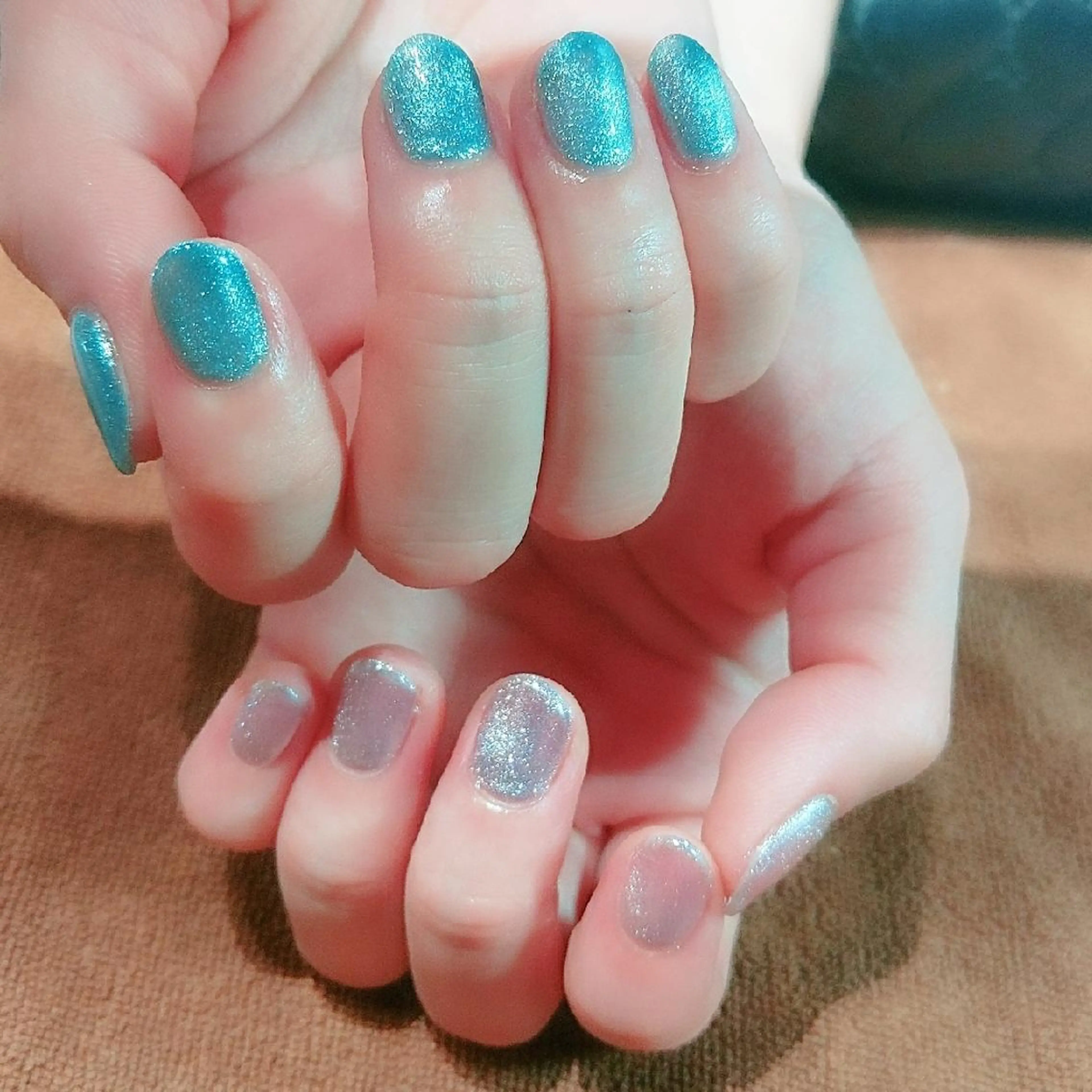 ネイル マグネットネイル ワンカラーネイル あ きのネイルデザイン