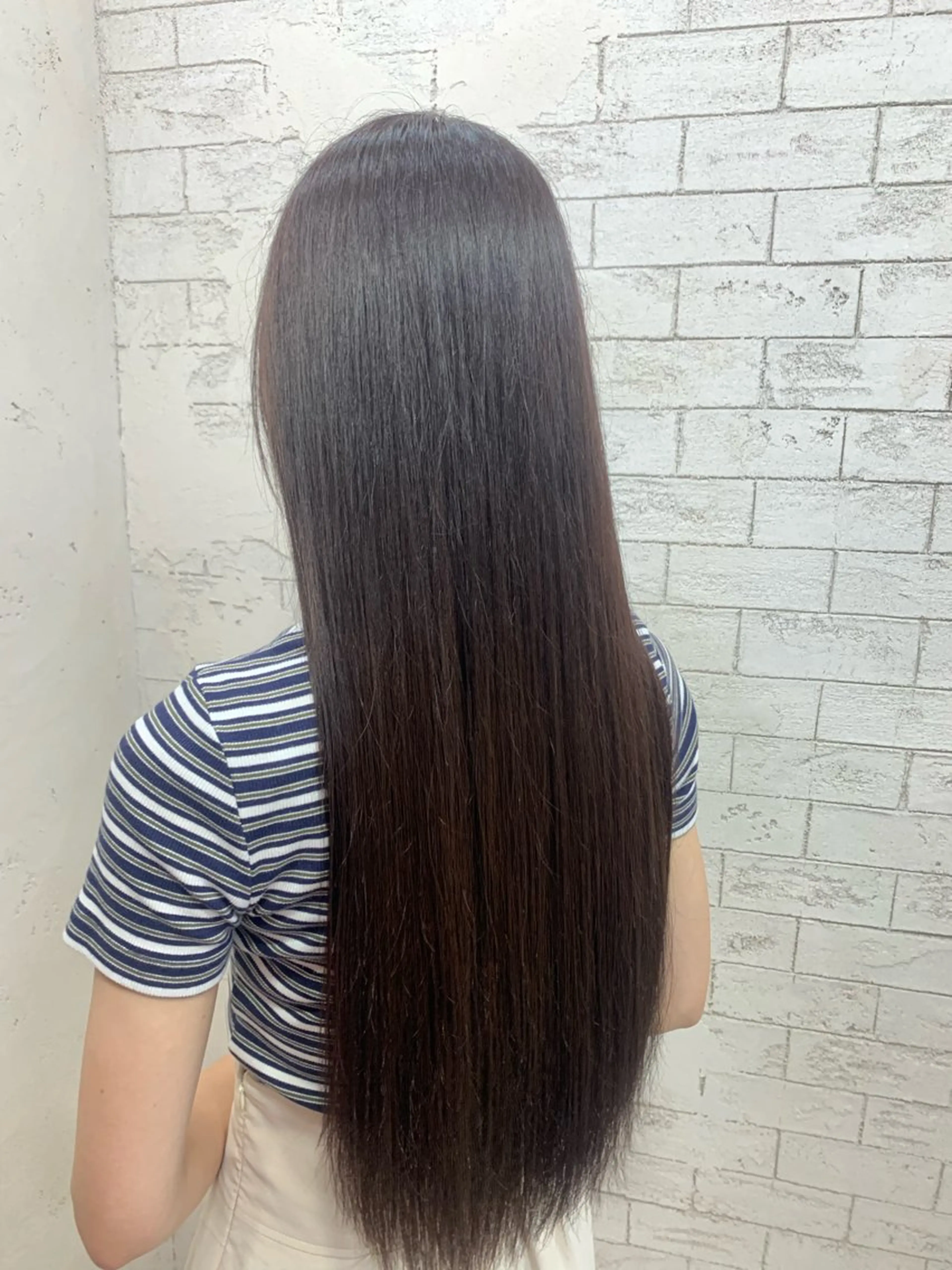 ロング パープルカラー 韓国レイヤーカット/ 🩶HARUKA🩶のヘアスタイル