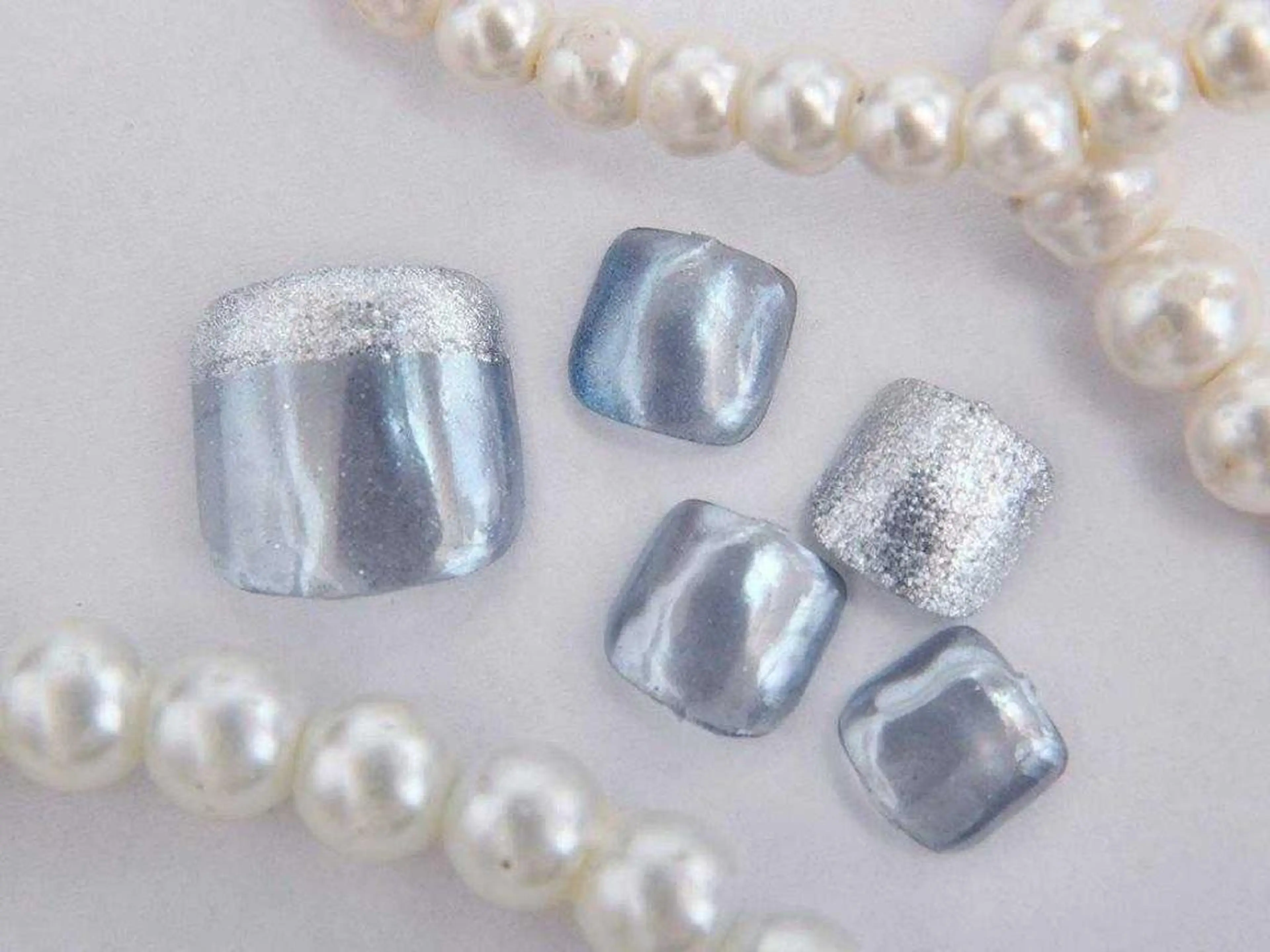 ネイル 桜ネイル フラッシュネイル フットネイル ジェルネイル キラキラネイル Tiary Nail Yのネイルデザイン