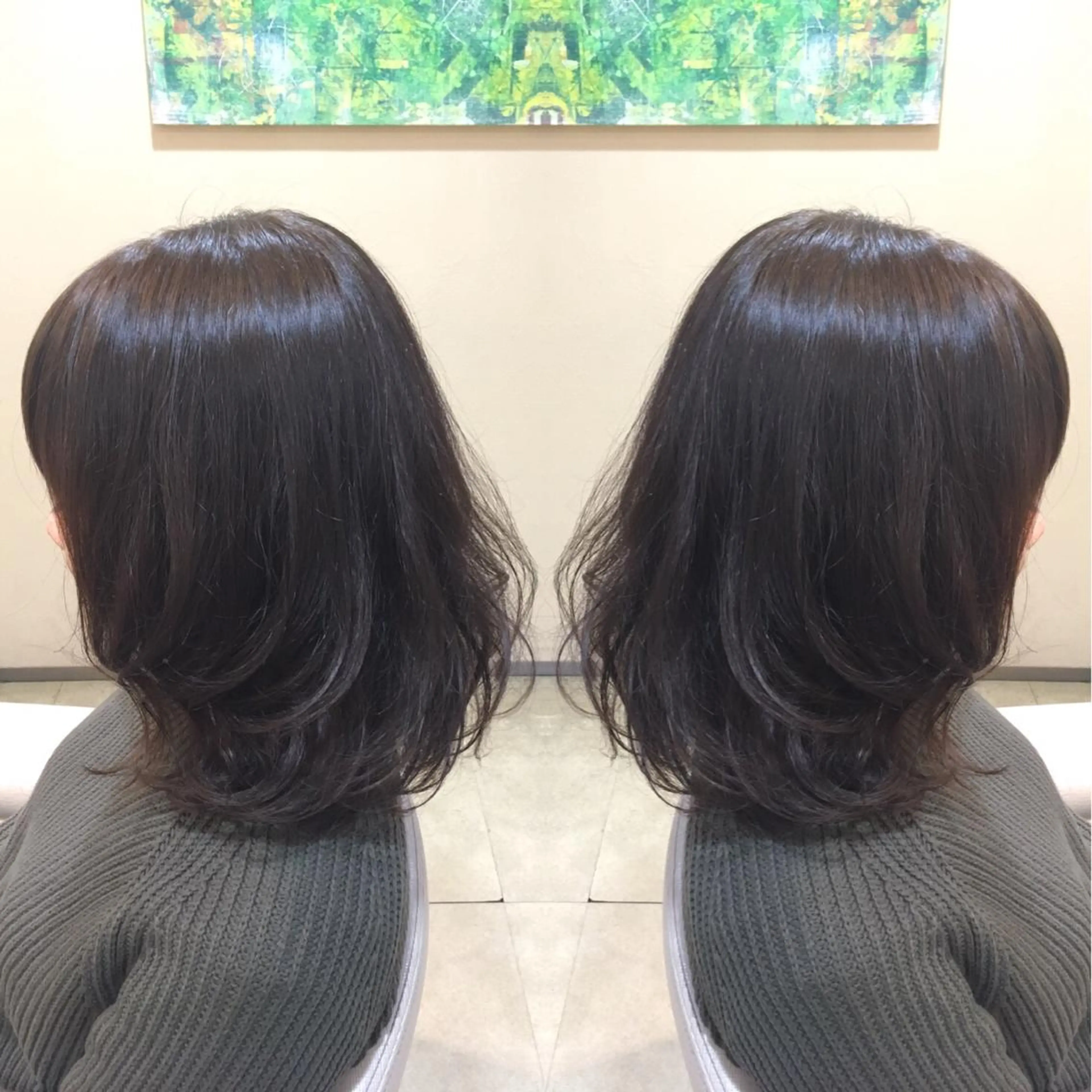 セミロング カラー パーマ 🐝肥田 しょーと🐝のヘアスタイル