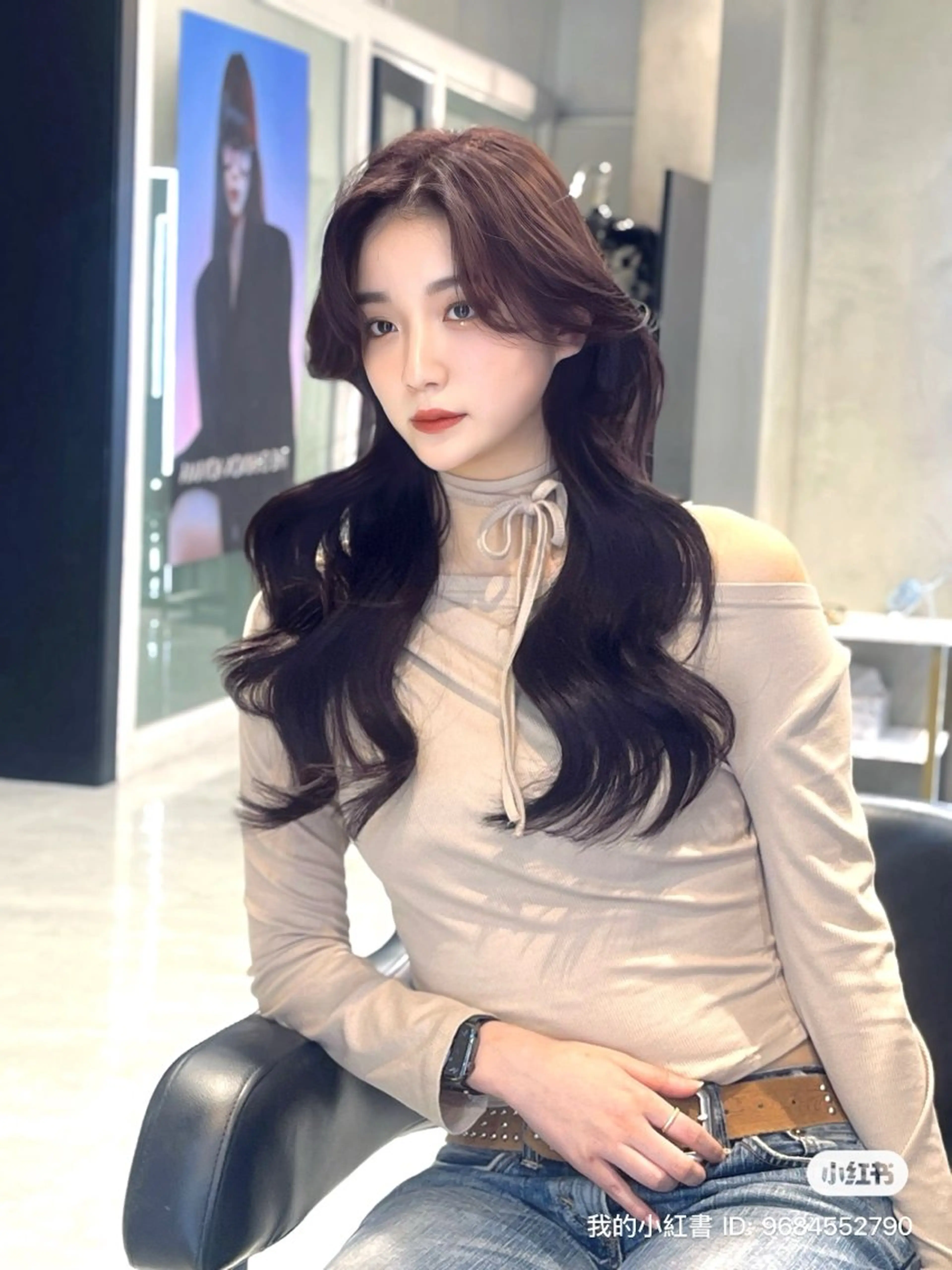 ロング カット ヘアカラー トリートメント 海野翔吾🇨🇳 ワンホンレイヤーのヘアスタイル