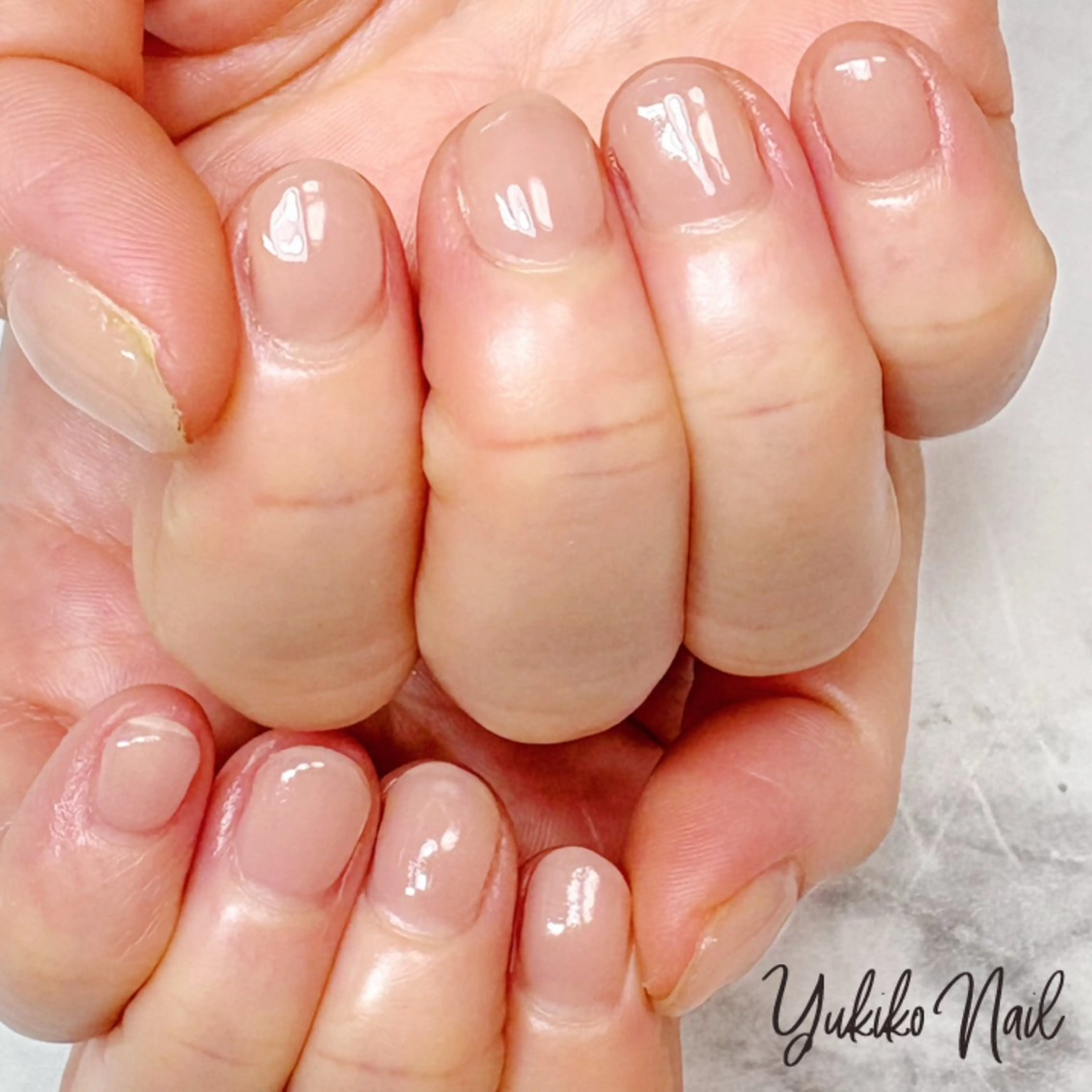 ネイル ワンカラーネイル シンプルネイル ハンドネイル ユキコ ネイルのネイルデザイン