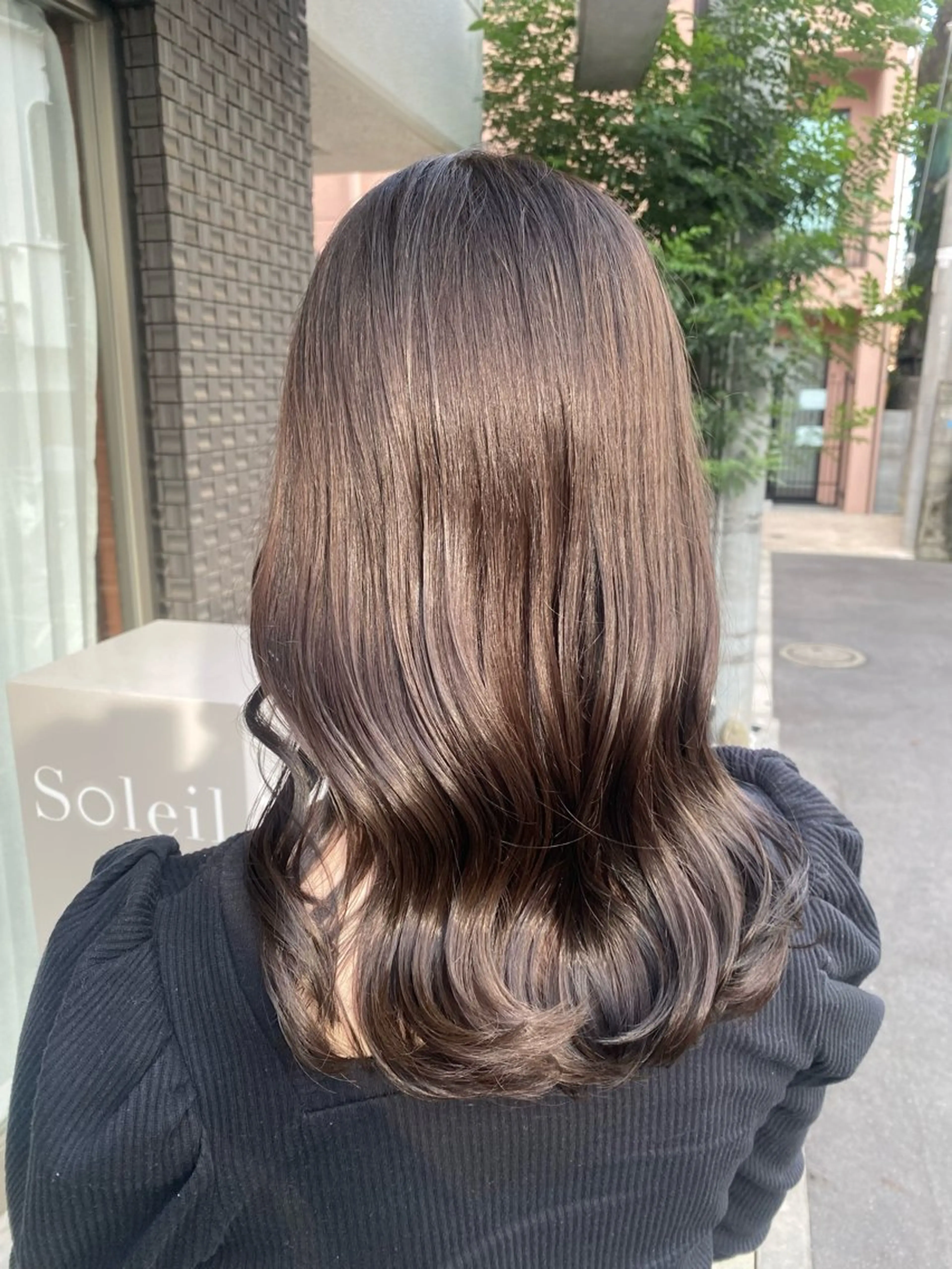 ミディアム カラー グレージュ カット ヘアカラー トリートメント グレージュ/透明感/ 韓国ヘア/RISAのヘアスタイル