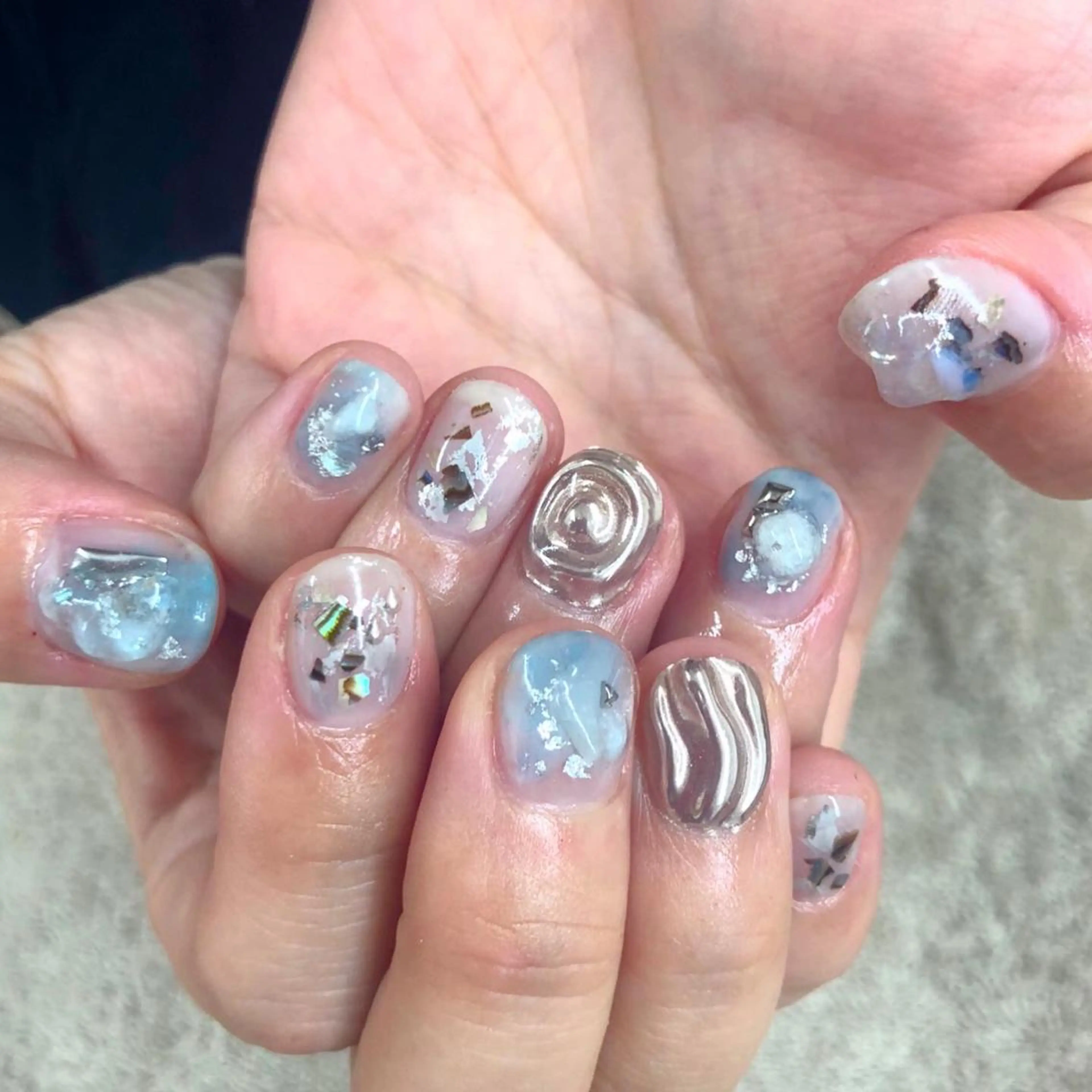 ネイル ミラーネイル ニュアンスネイル ハンドネイル MAYME所属・MAYME TAMAKIのネイルデザイン