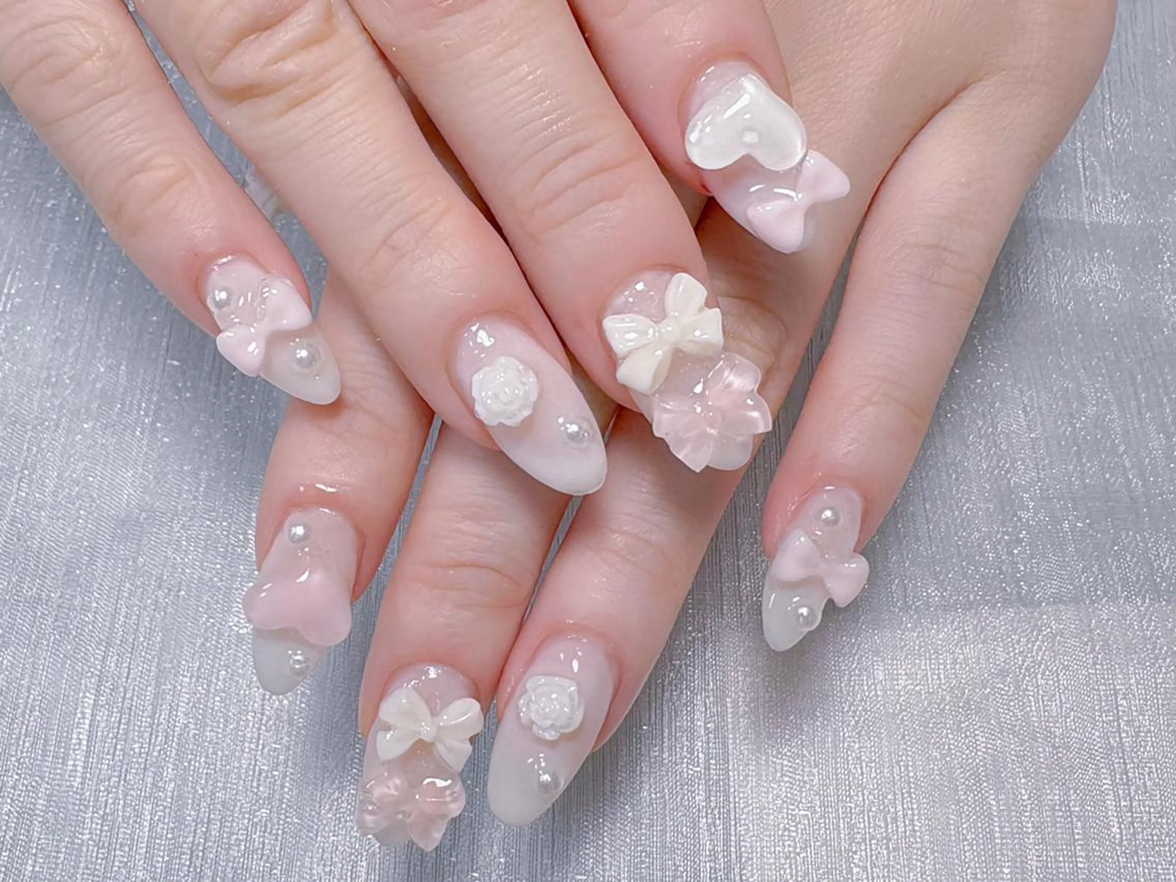 ネイル ハンドネイル 🎀鈴音🎀 ワンホンネイルのネイルデザイン