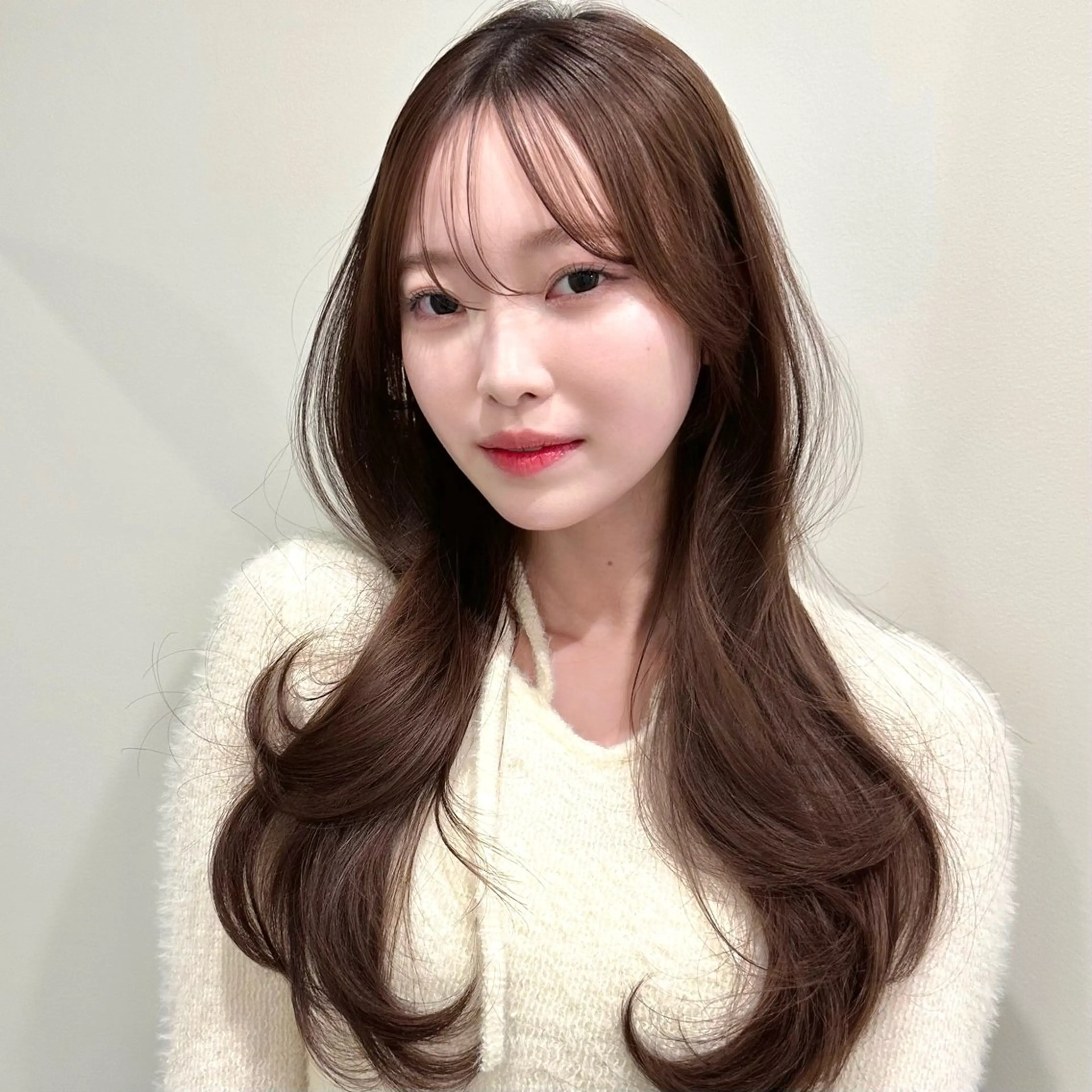 ロング カット ヘアカラー トリートメント 🌹ハッシュカット、 レイヤー韓国ヘア🌹のヘアスタイル