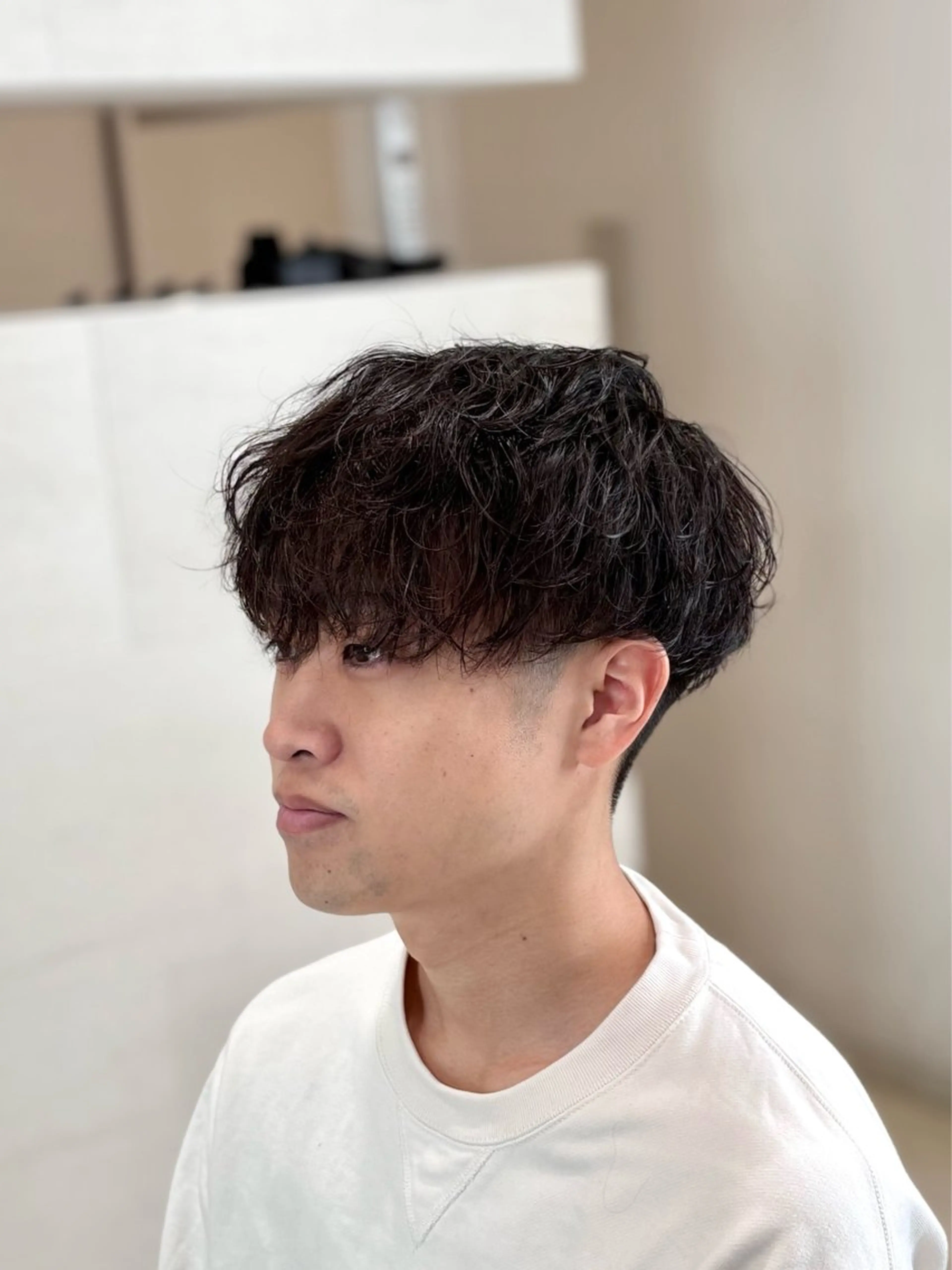 波巻きパーマ＋カット（メンズ）の写真