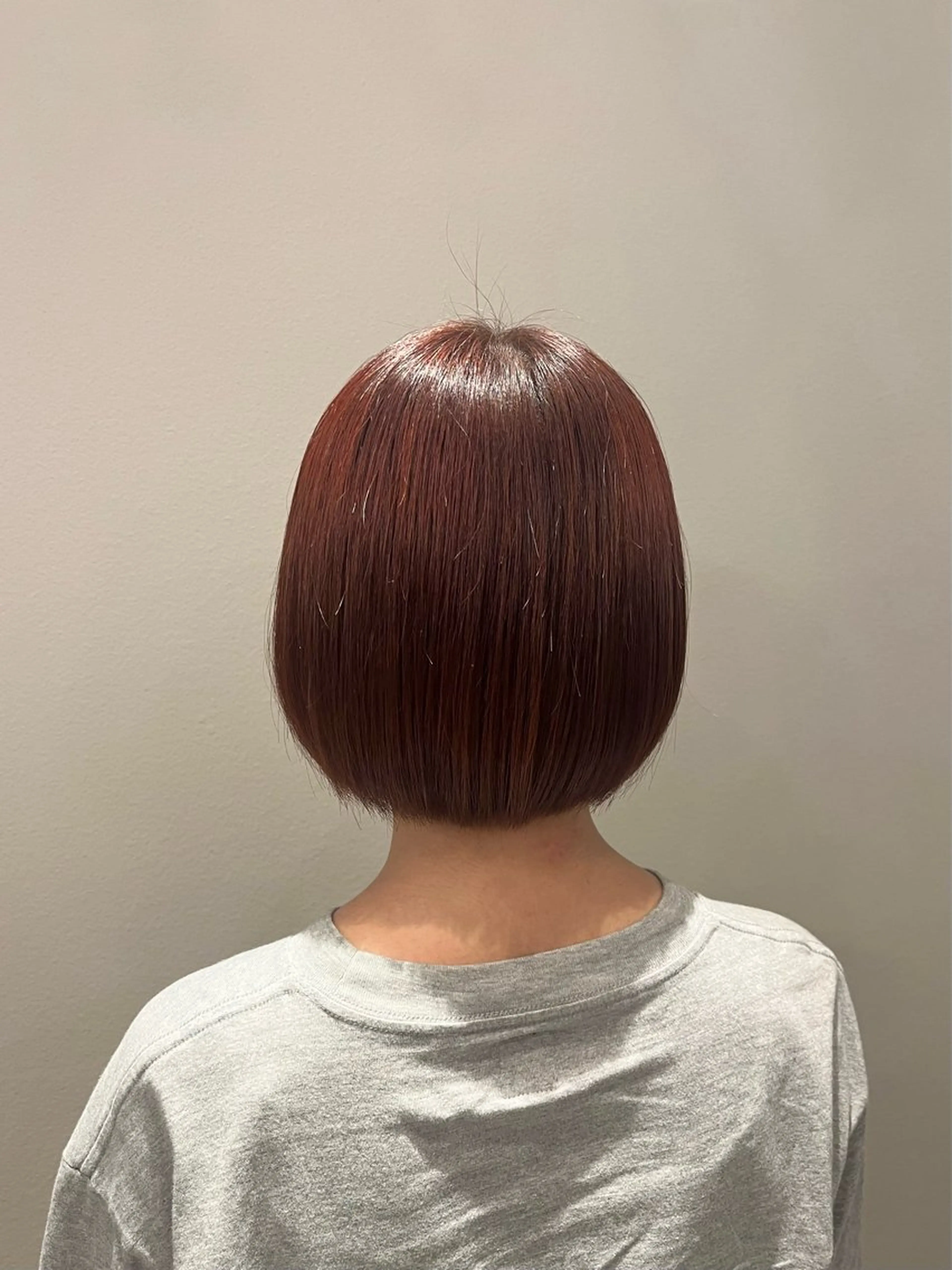 ミディアム カラー カット ヘアカラー ヘアセット/ピンク /レッド/あつはのヘアスタイル