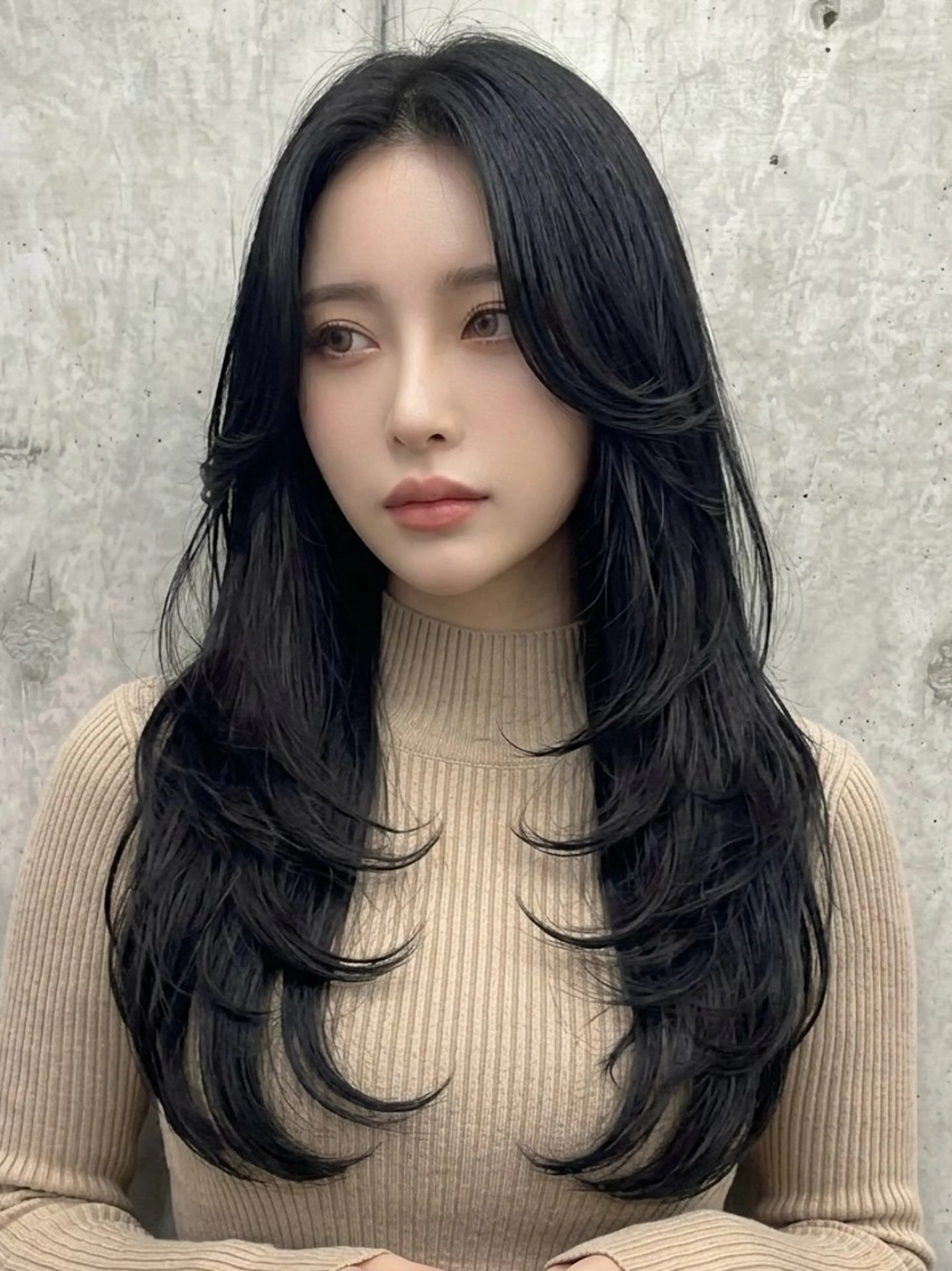 ロング カラー カット ヘアカラー トリートメント LITTY所属・レイヤー/髪質改善 /山永圭介のヘアスタイル