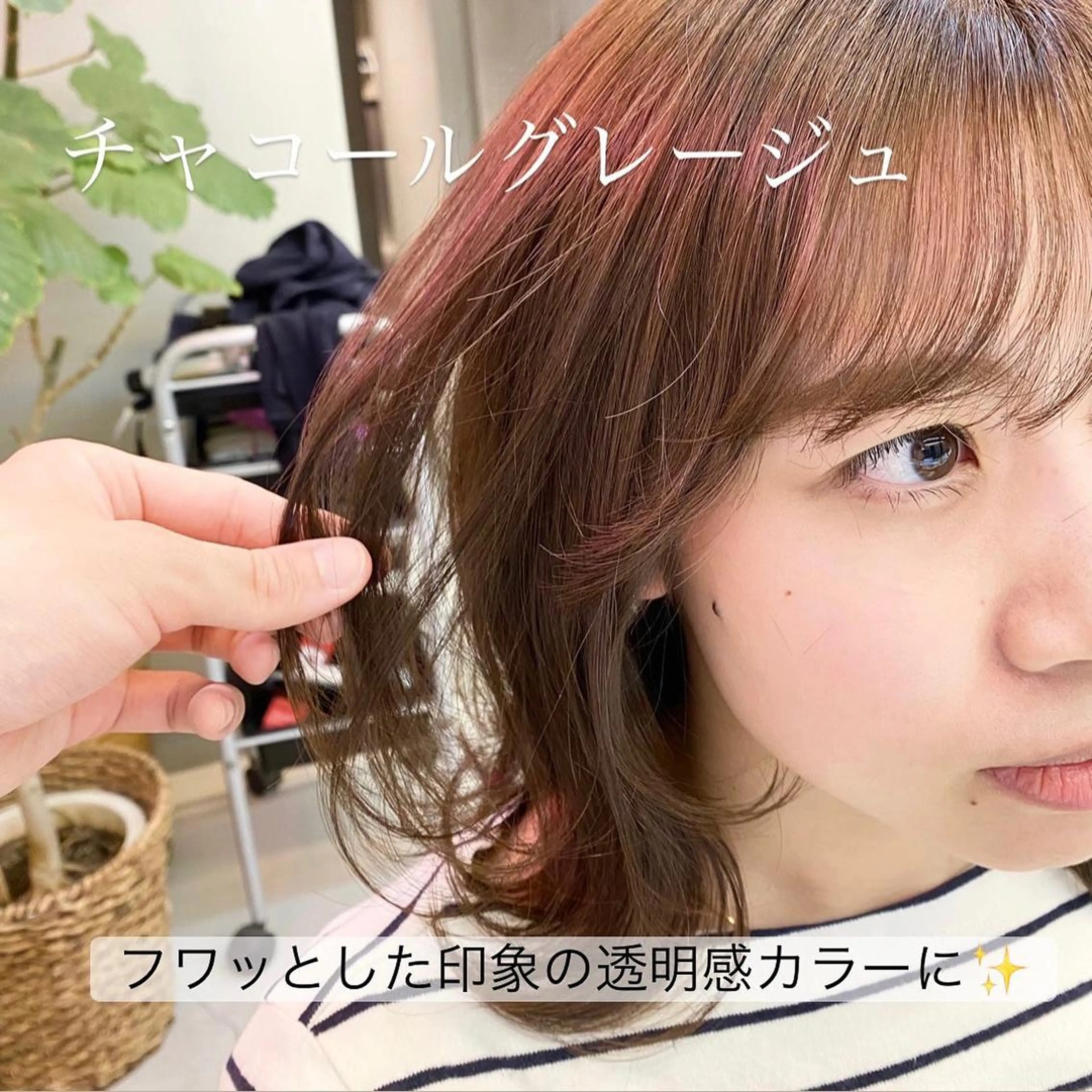 ミディアム カラー 透明感カラー グレージュ カット ヘアカラー トリートメント 普通の美容室じゃない ⁉️/若林のヘアスタイル