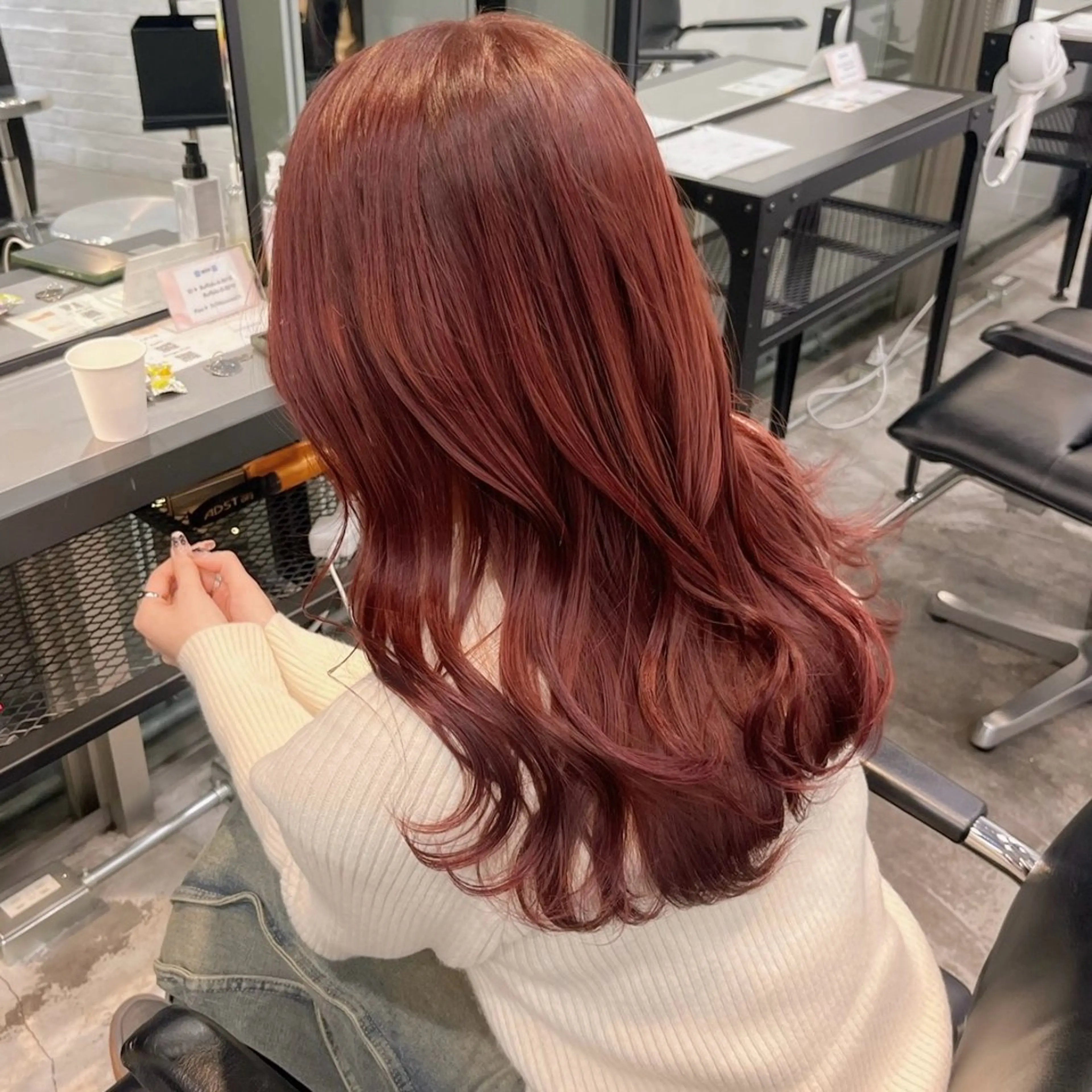 セミロング ヘアカラー トリートメント 🍒暖色✖️レイヤー ／Haruna🍒のヘアスタイル