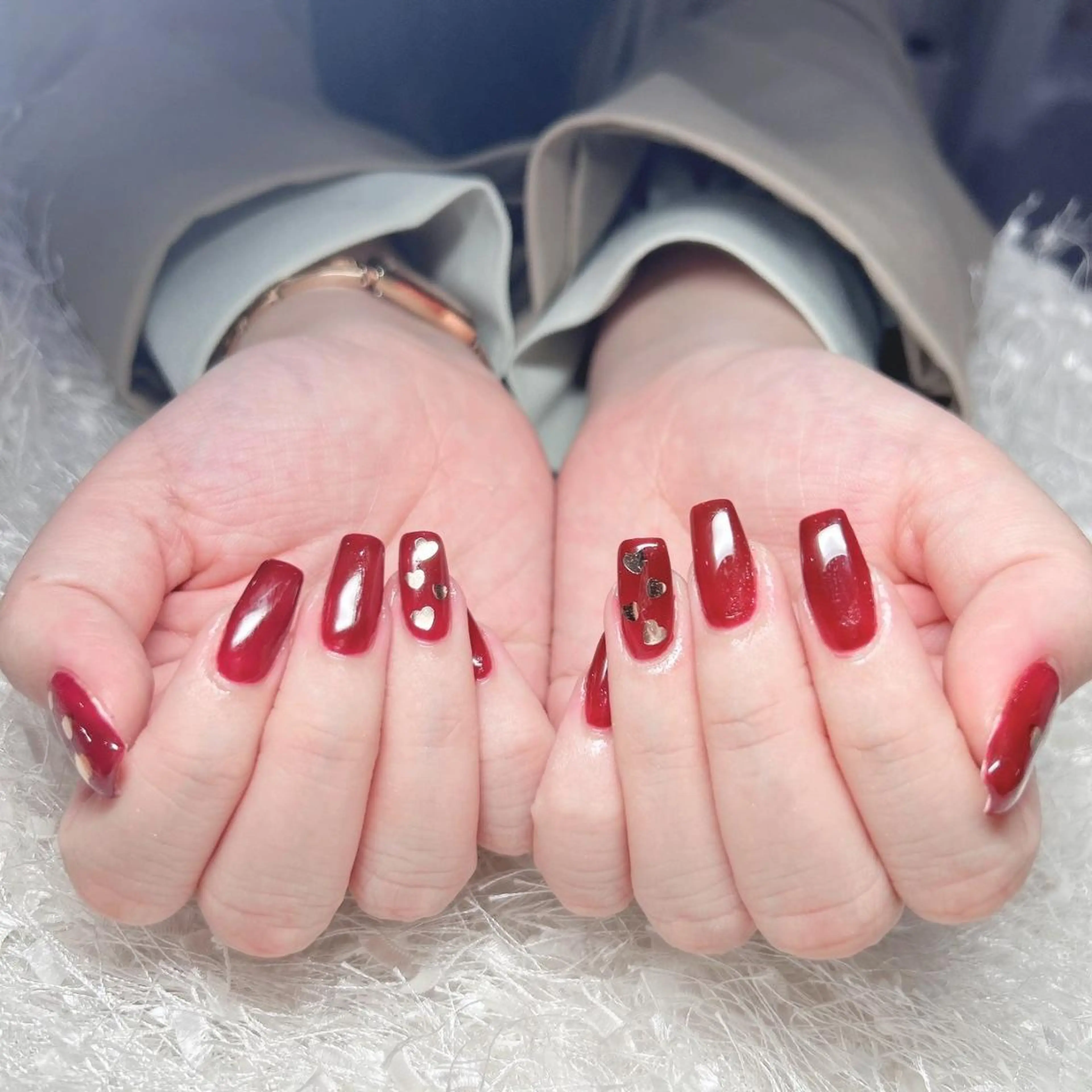 ネイル 長さ出し フレンチネイル ジェルネイル グラデーション 韓国ネイル ハンドネイル Nail&eye Belire 新宿のネイルデザイン
