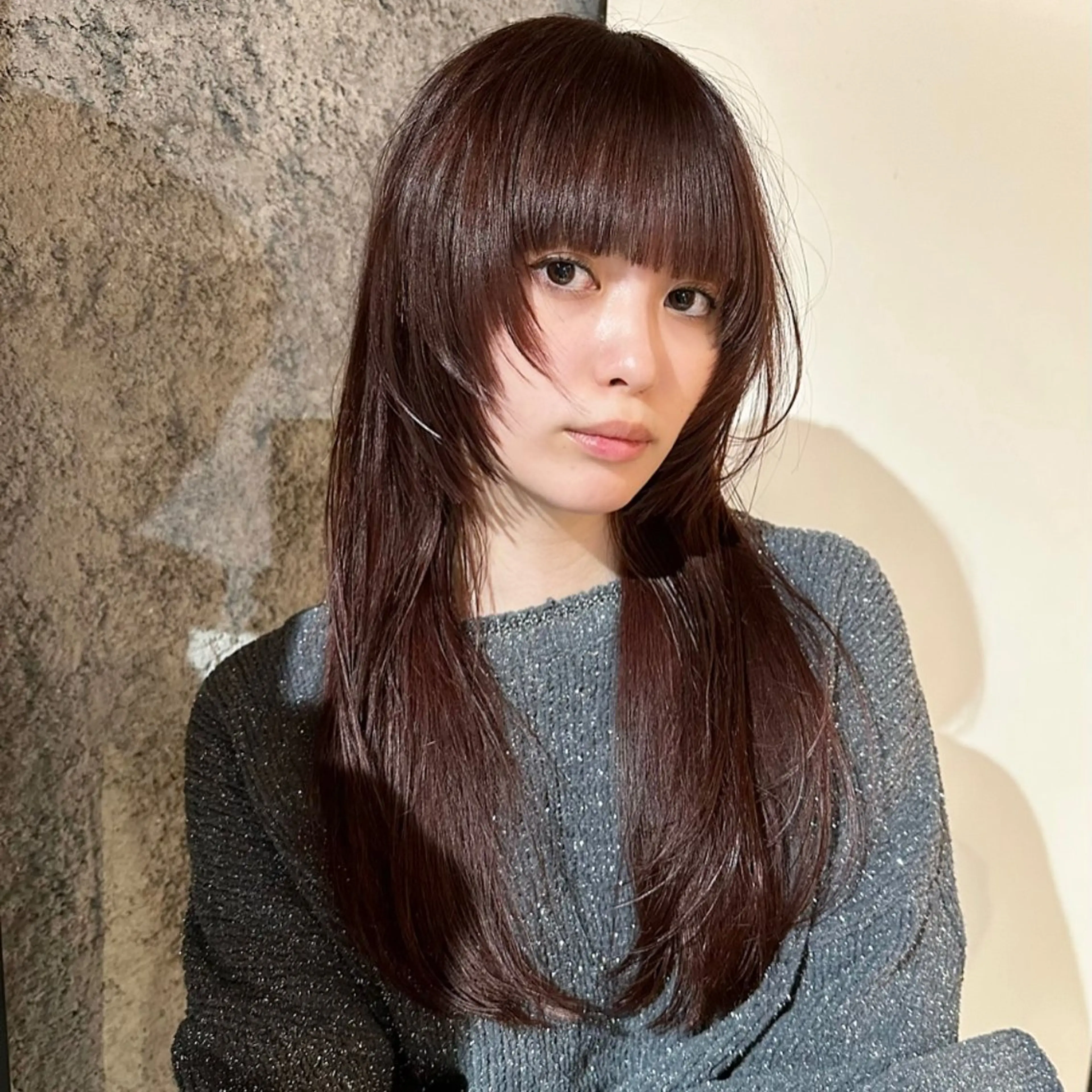 ロング 顔まわりレイヤー レイヤーカット カット bloc japon所属・ﾌﾞﾚｲｽﾞ˚✧₊⁎ ﾚｲﾔｰToriのヘアスタイル