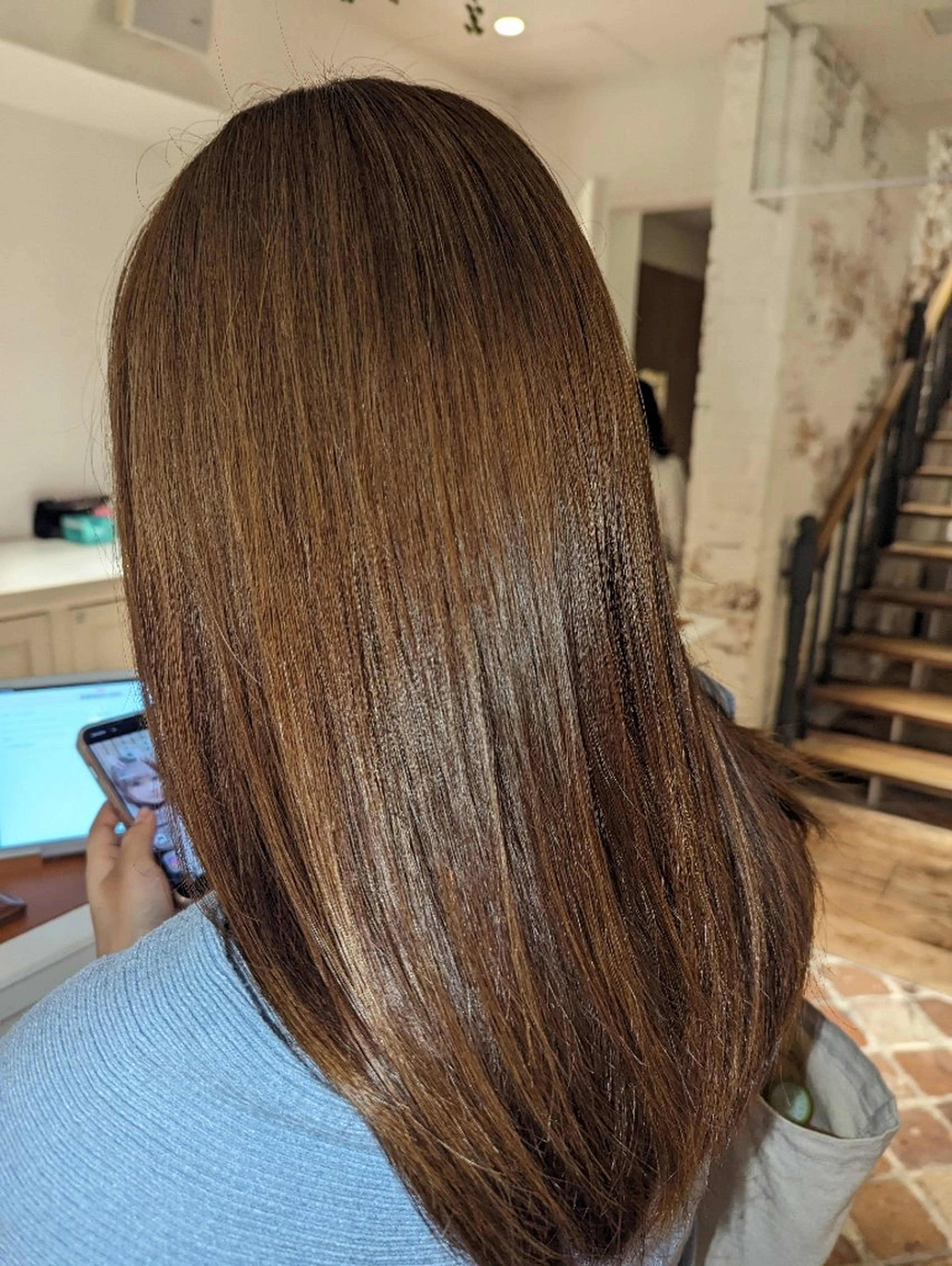 ミディアム カラー ブリーチ ダブルカラー WARREN・TRICOMI NEW YORK 表参道店所属・浅比 惇平のヘアスタイル