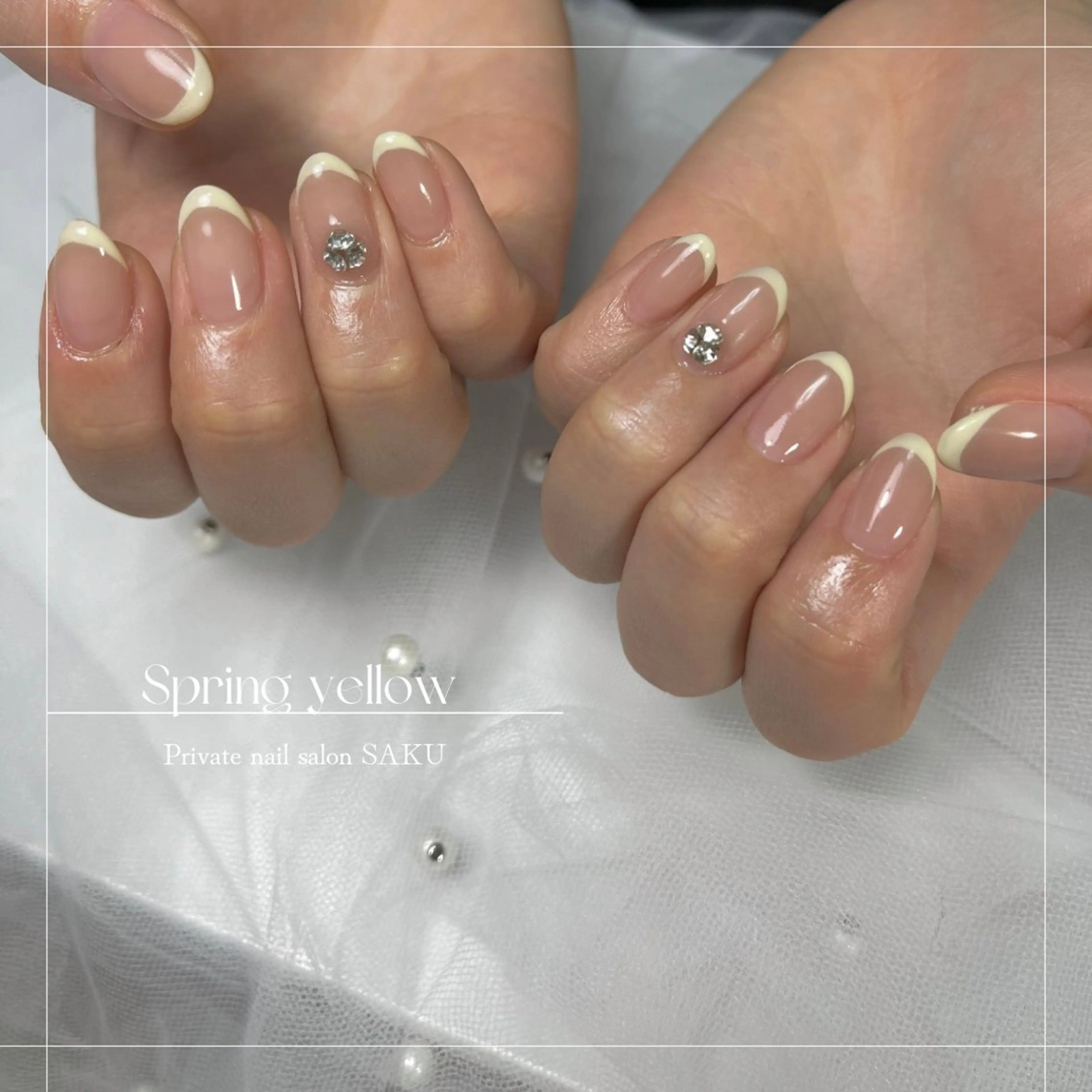 ネイル フレンチネイル ハンドネイル SAKU  nail[サクネイル]所属・SAKU nail 作島茜のネイルデザイン
