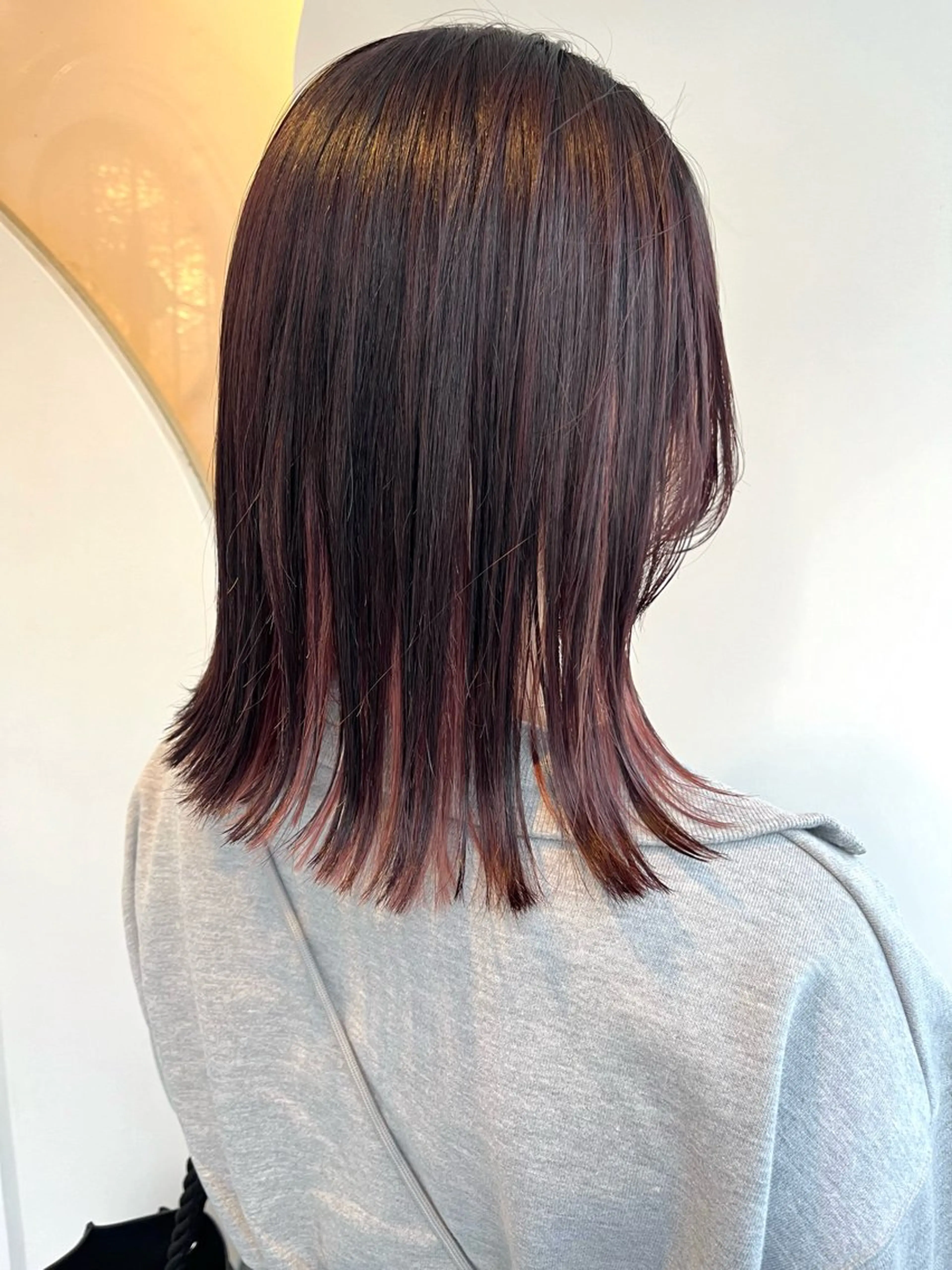 ミディアム カラー ヘアアレンジ カット ヘアカラー トリートメント ボブ/透明感カラー /大宮/たぐち🥣のヘアスタイル