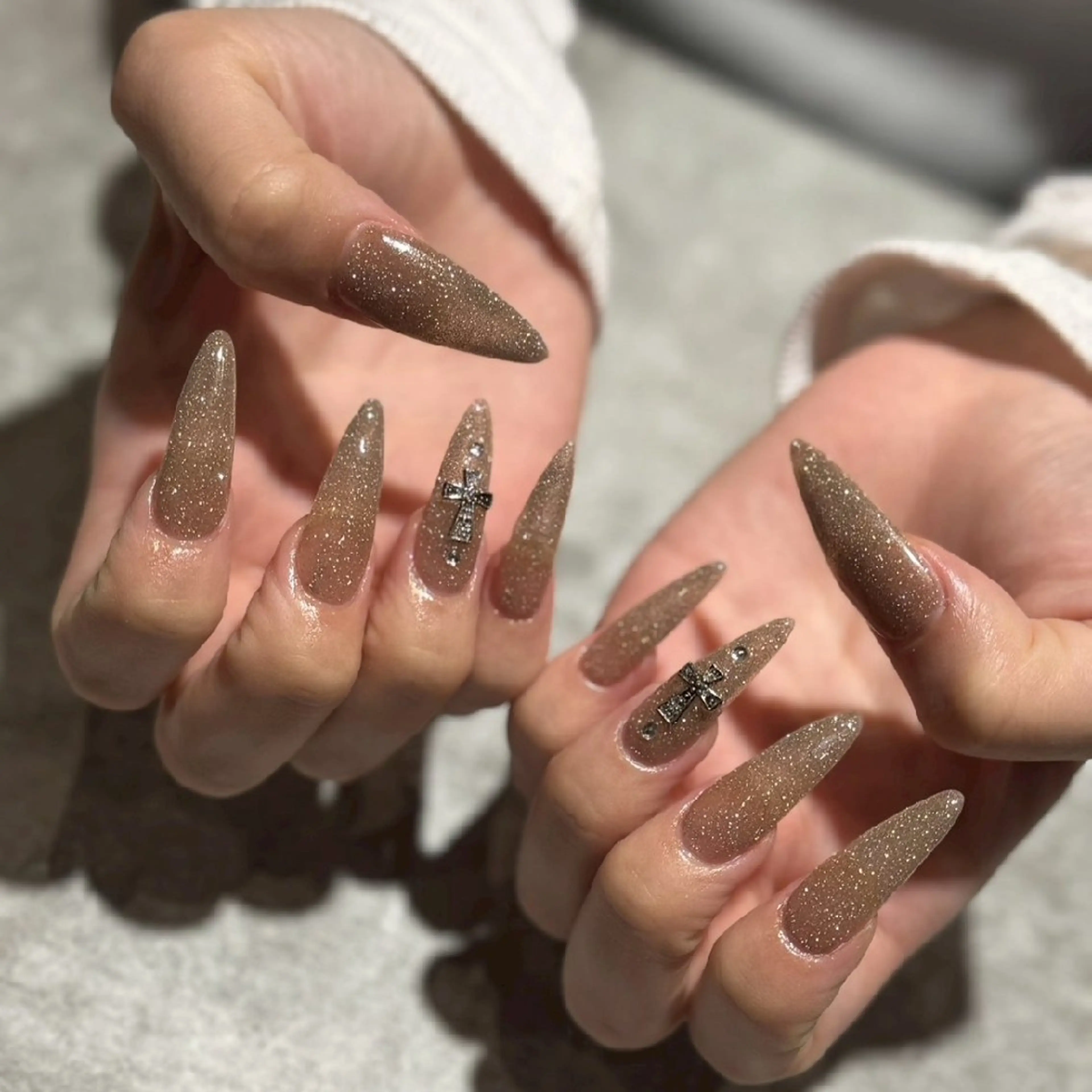 ネイル 長さ出し ワンカラーネイル NailAnn 下中野店のネイルデザイン