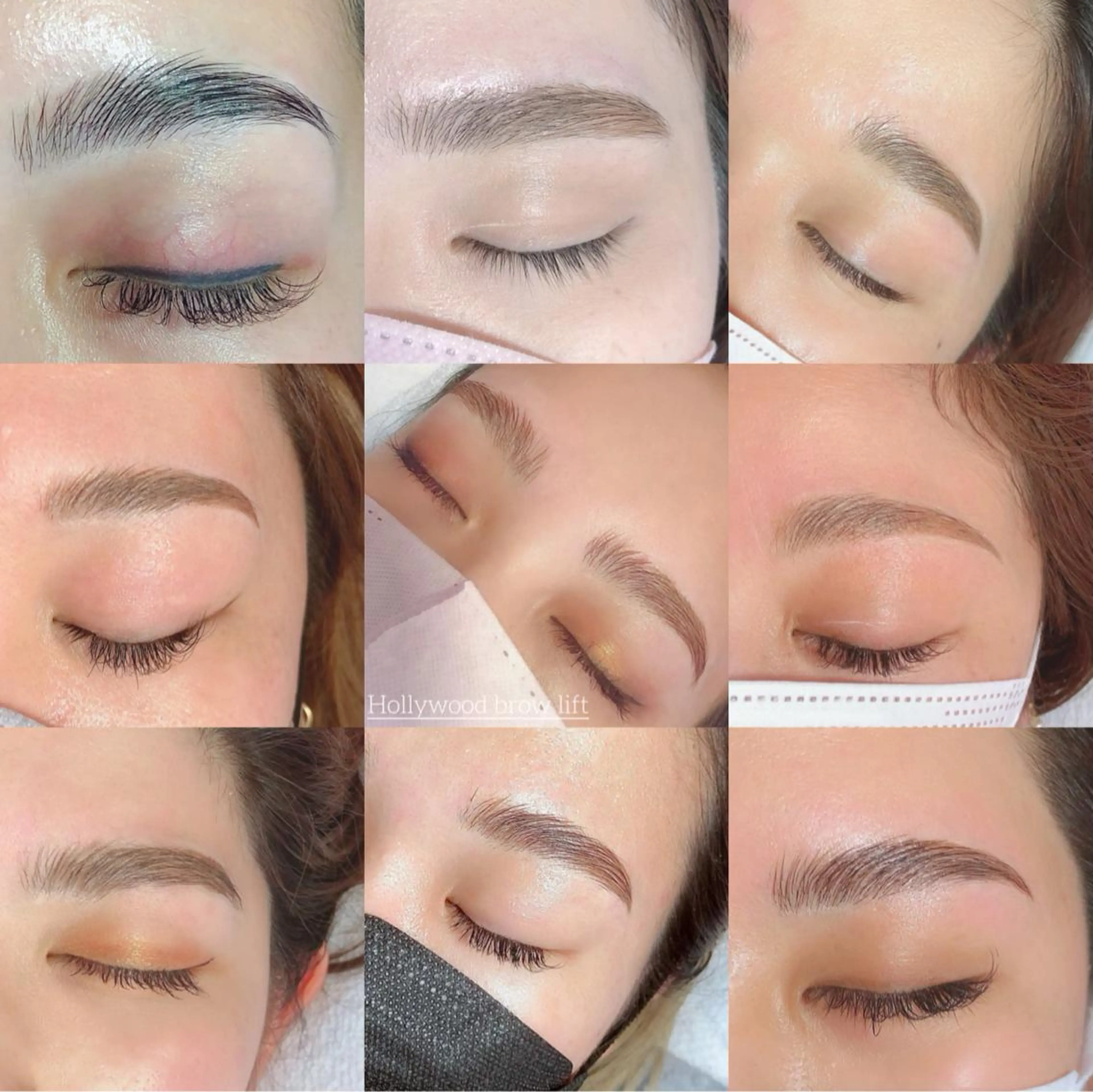 アイブロウ ハリウッドブロウリフト Hug me eyelashのマツエク・マツパデザイン