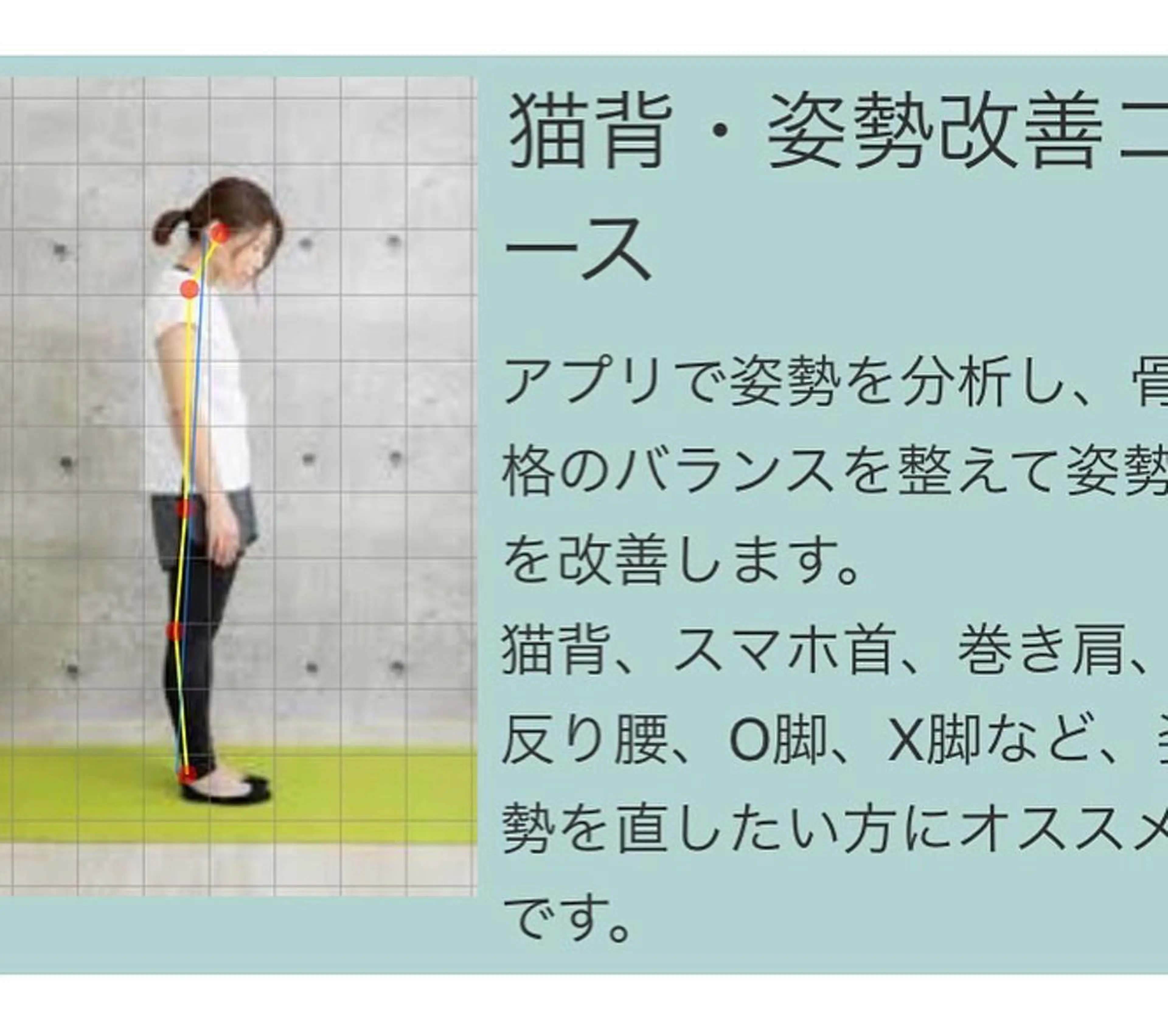 猫背・姿勢矯正コースの写真