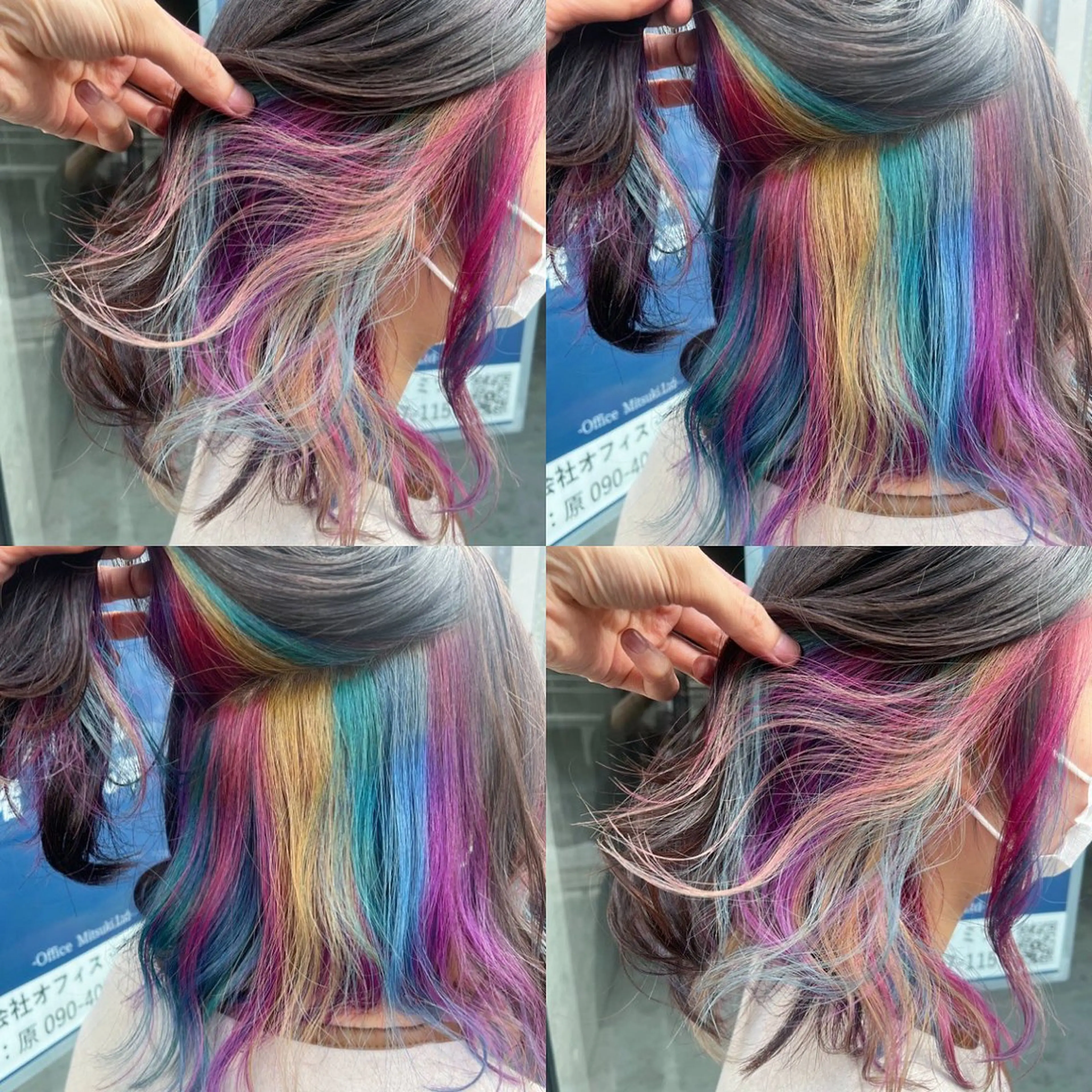 ミディアム カラー ブリーチ イヤリングカラー インナーカラー ユニコーンカラー カット ヘアカラー トリートメント 原宿サロン代表 デザインカラー伊藤卓のヘアスタイル