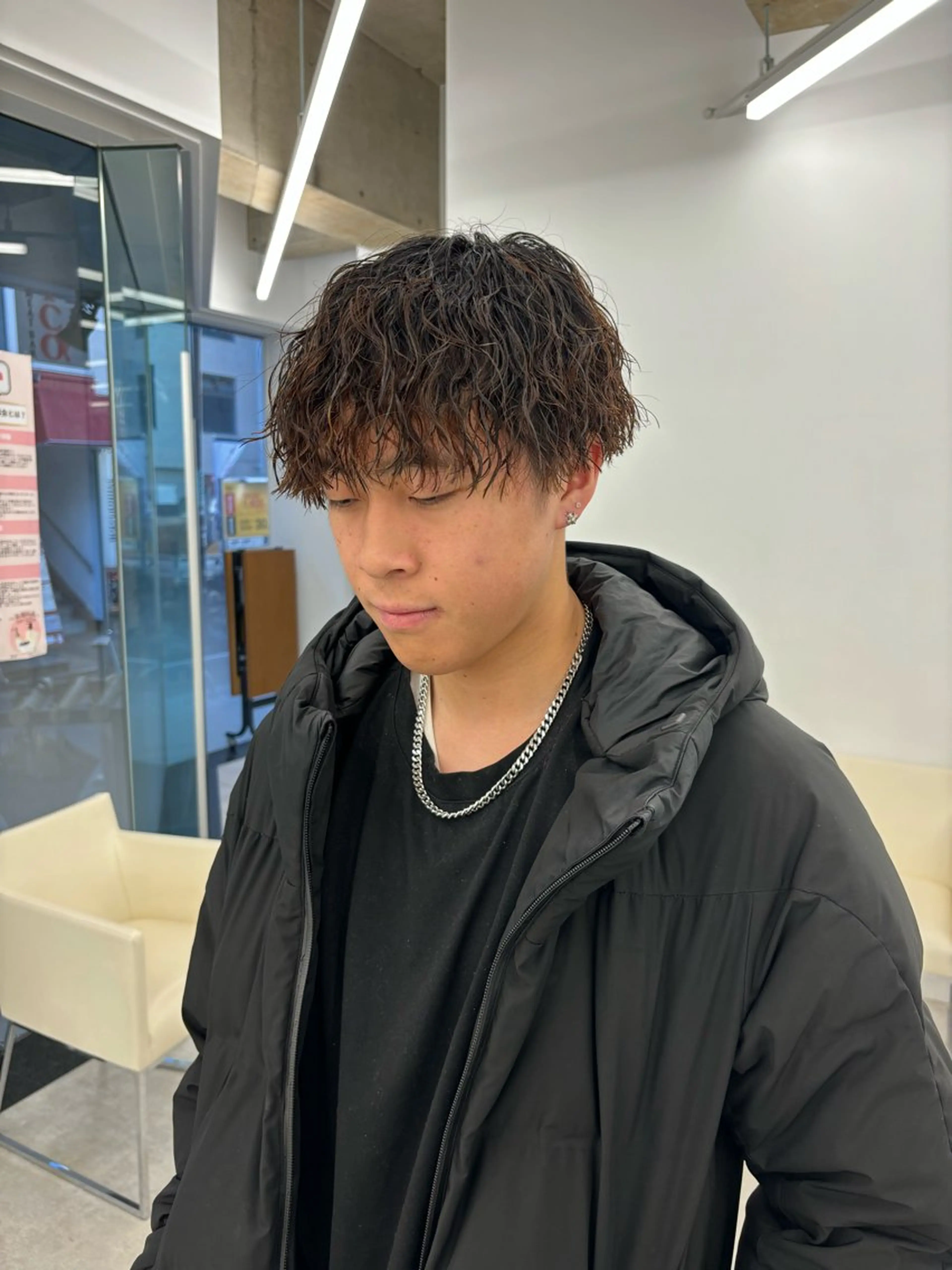 ショート カラー パーマ メンズ 森龍馬 メンズ専門美容師のヘアスタイル