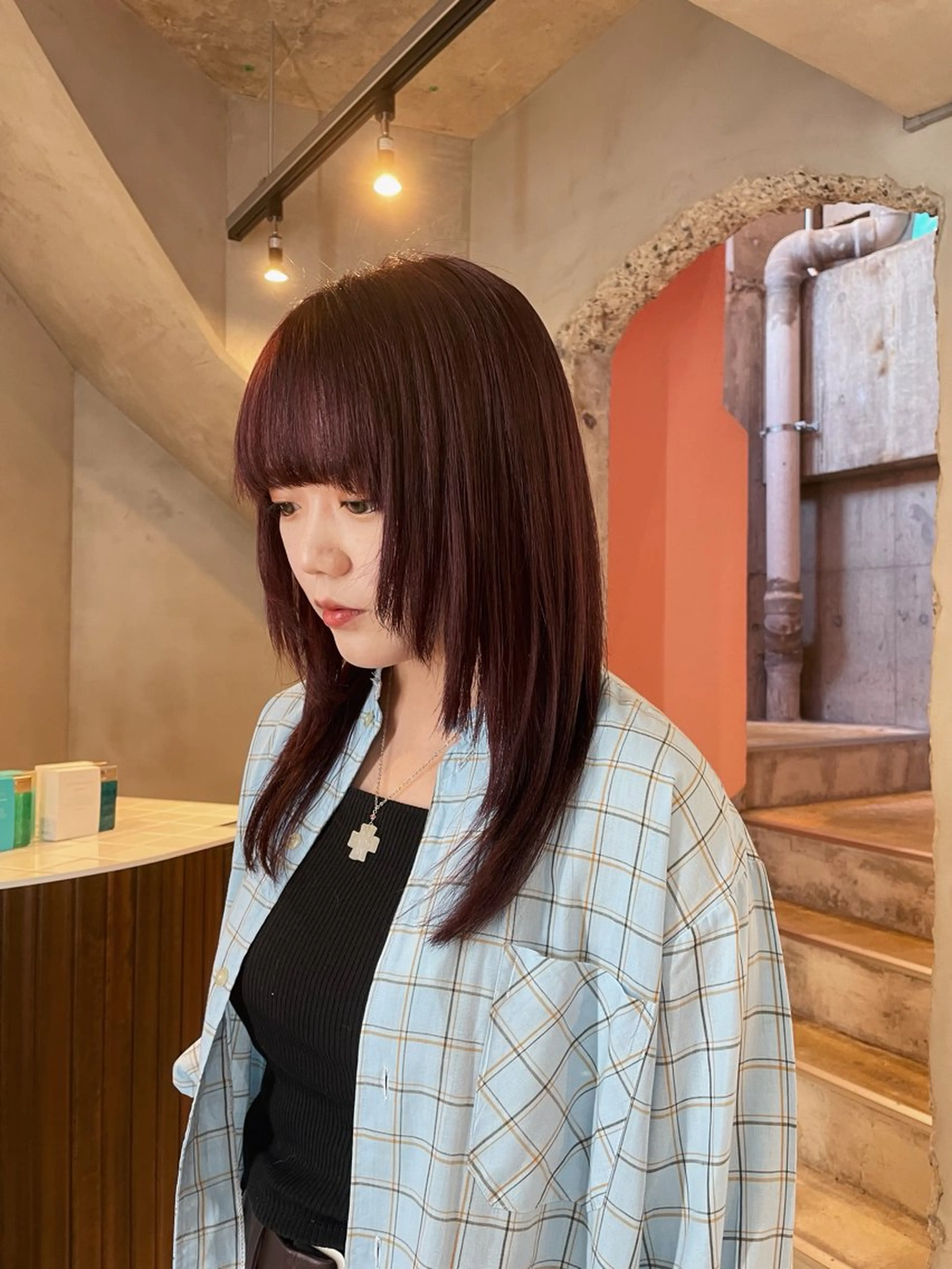ミディアム カラー カシス 🫧カットモデル募 集中🫧momokaのヘアスタイル