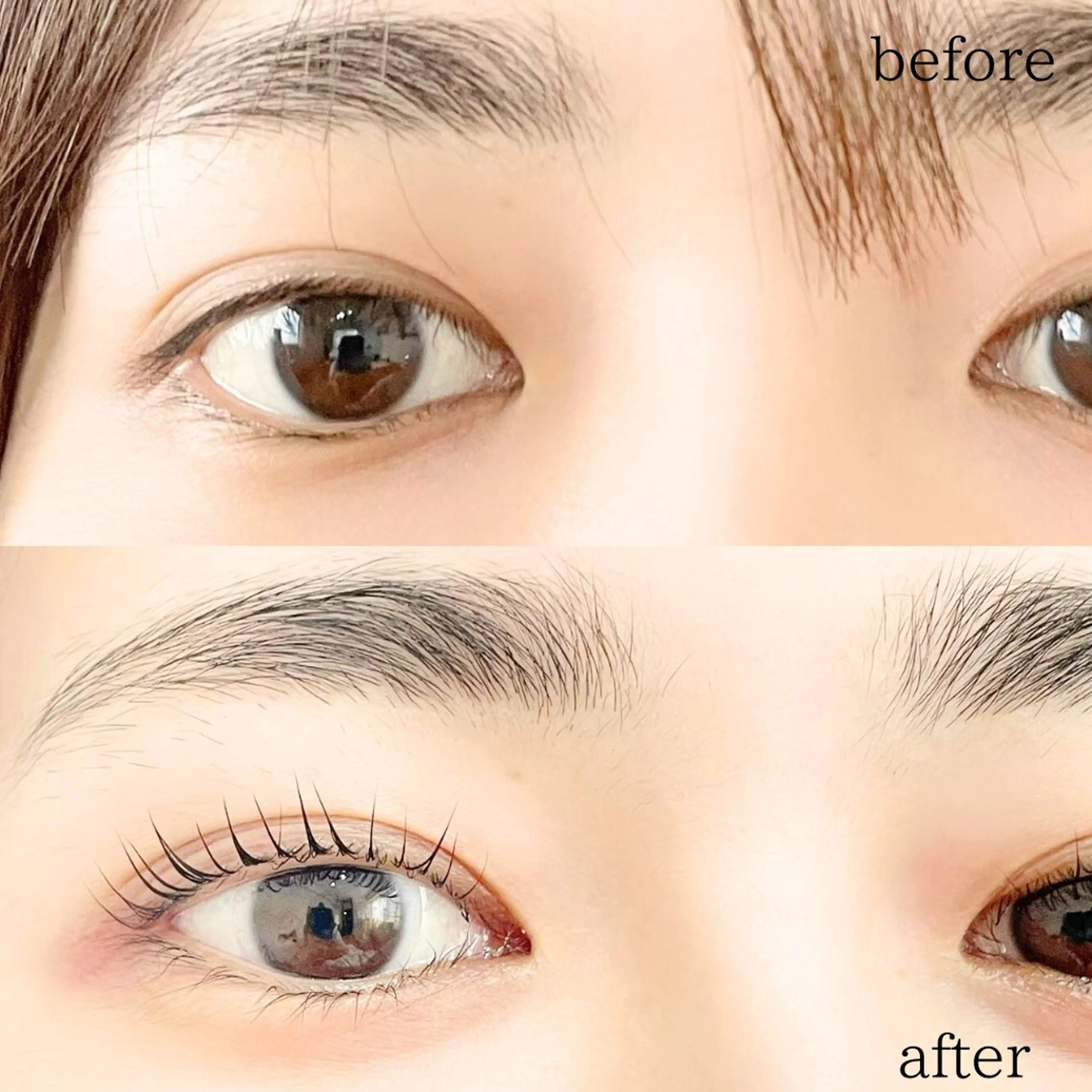 根元から立ち上げパーマ パリジェンヌラッシュリフトの写真