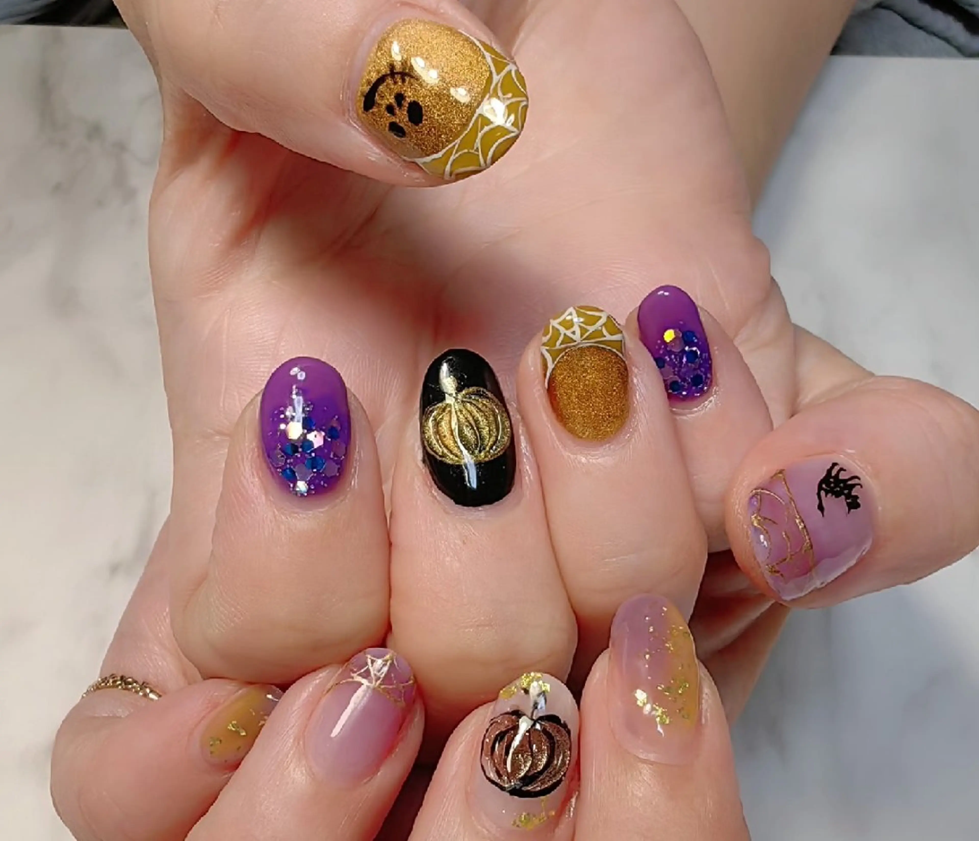 ネイル ハロウィン reve あやののネイルデザイン