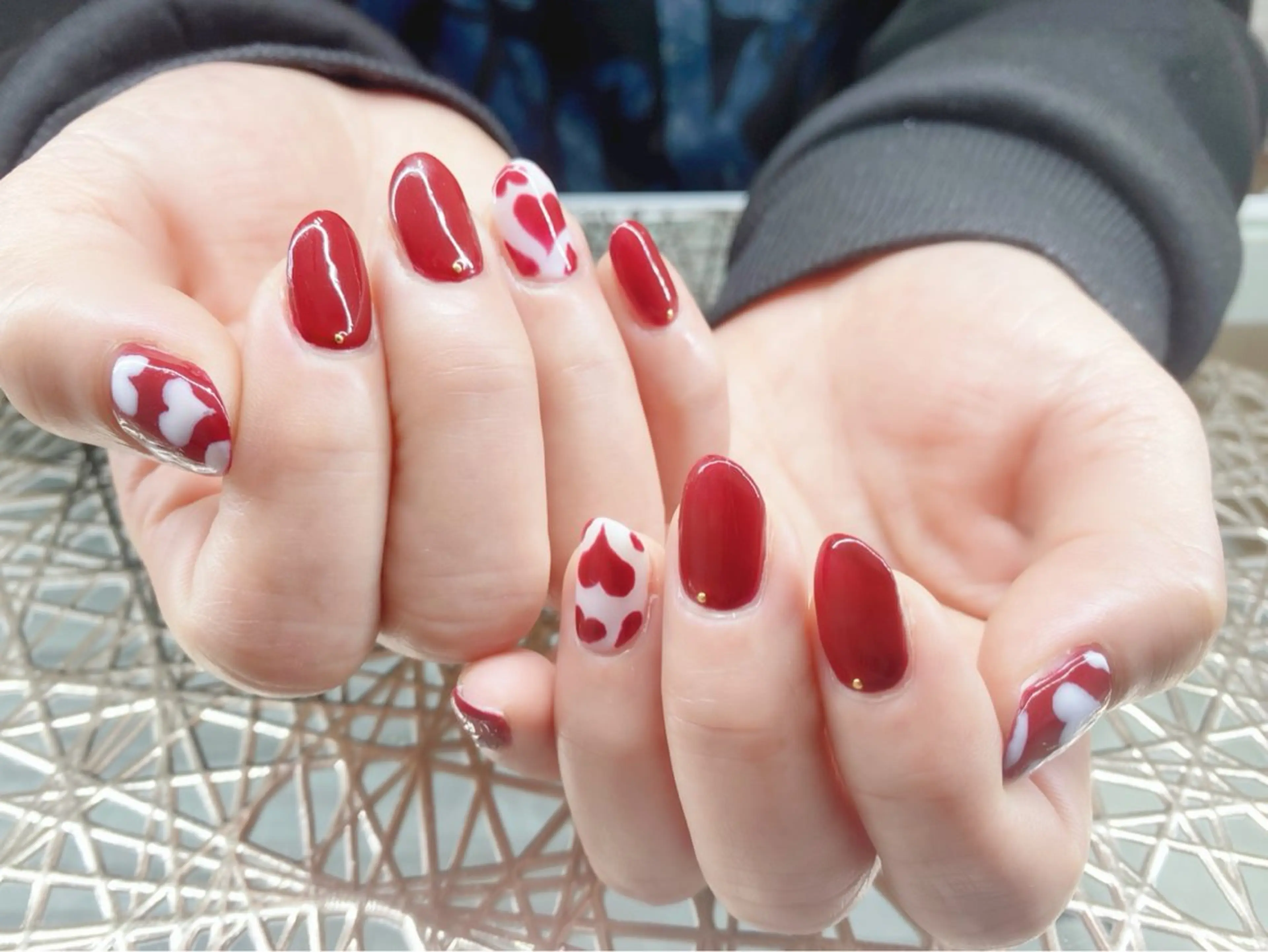 ネイル ハート ハンドネイル ネイルサロン nail_upのネイルデザイン