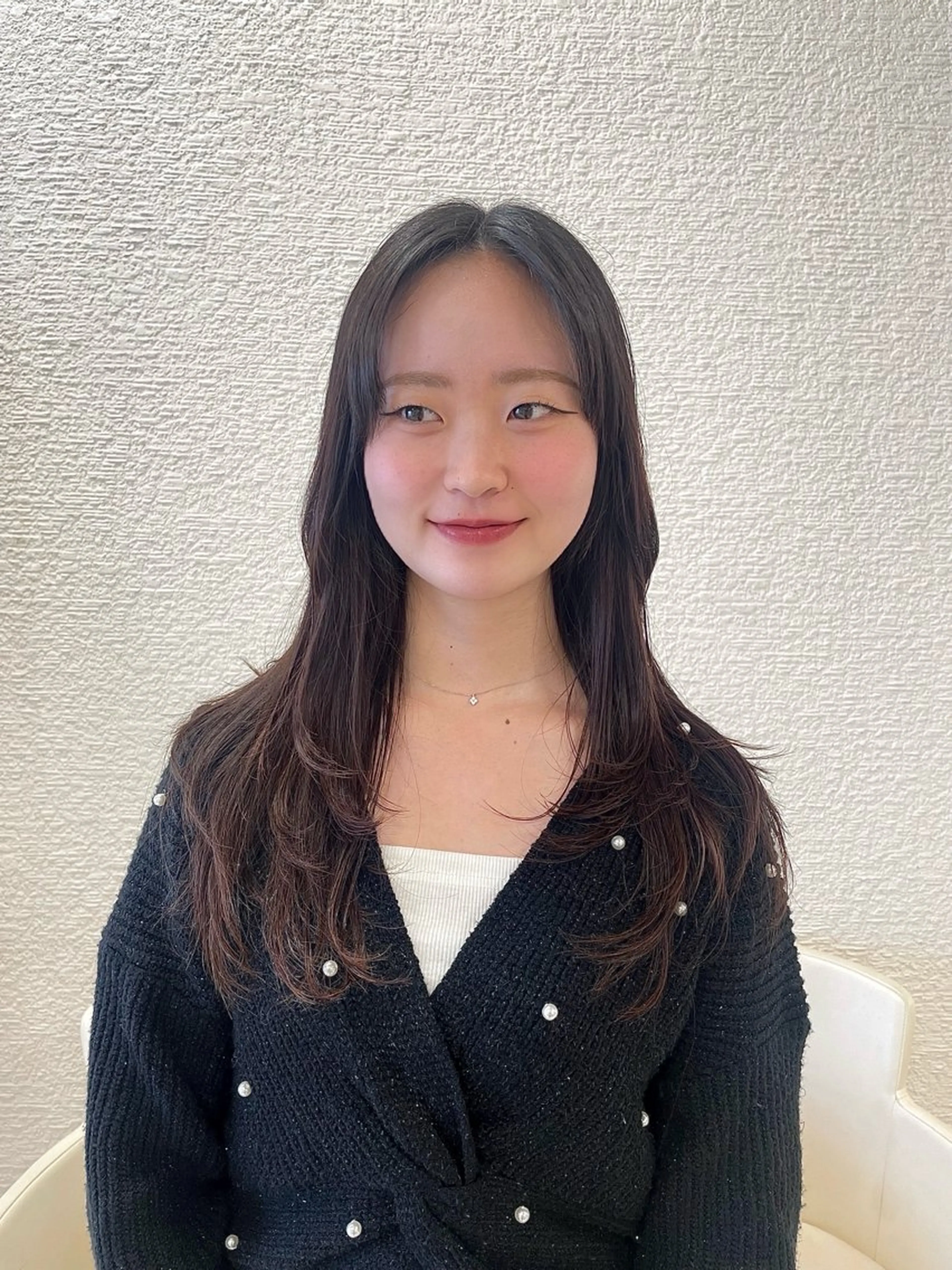 ロング 透明感ワンカラー🎀 レイヤー/AOのヘアスタイル