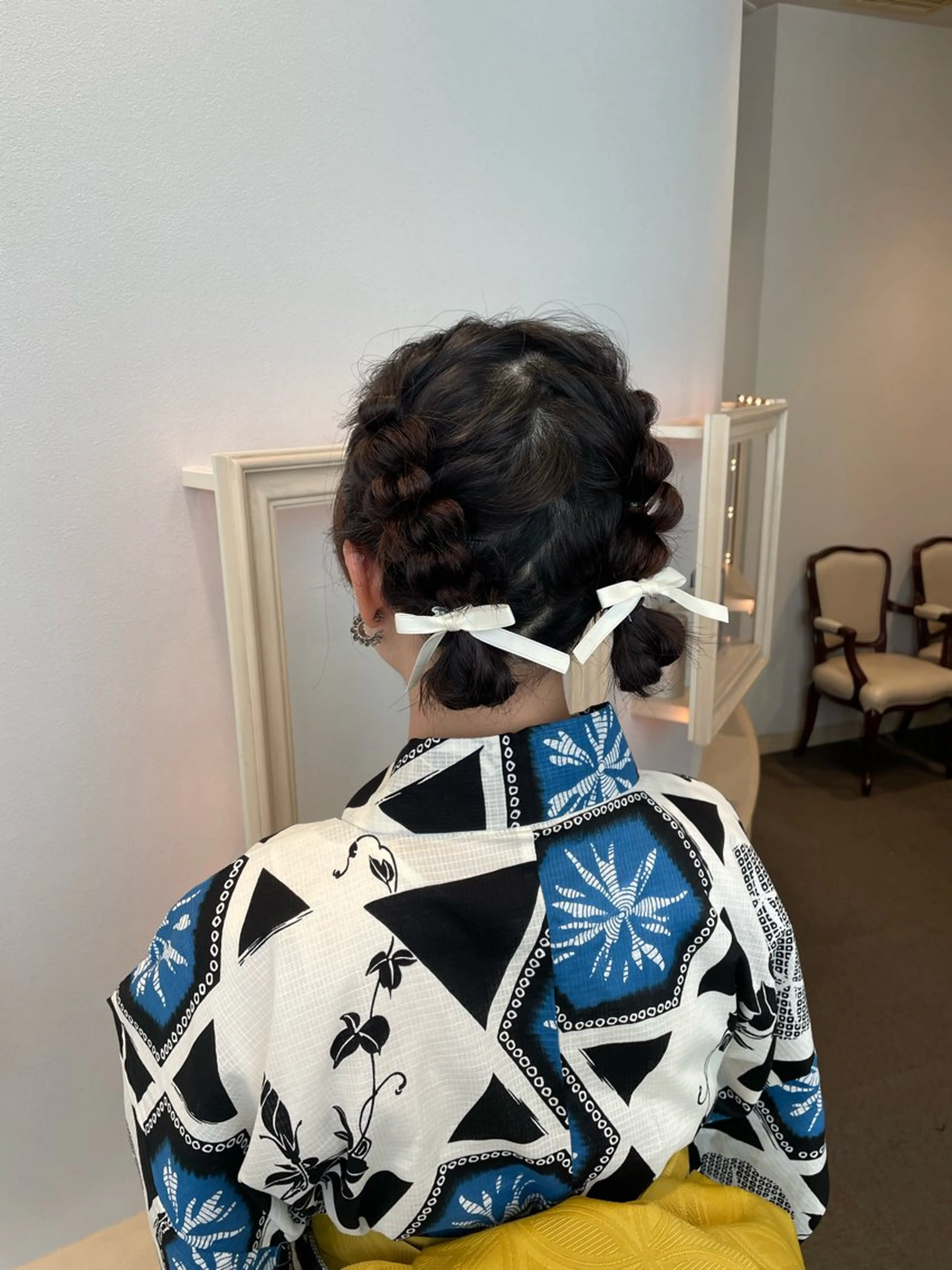 土日祝🎐🩵着付け＋ヘアセット🎐🩵の写真