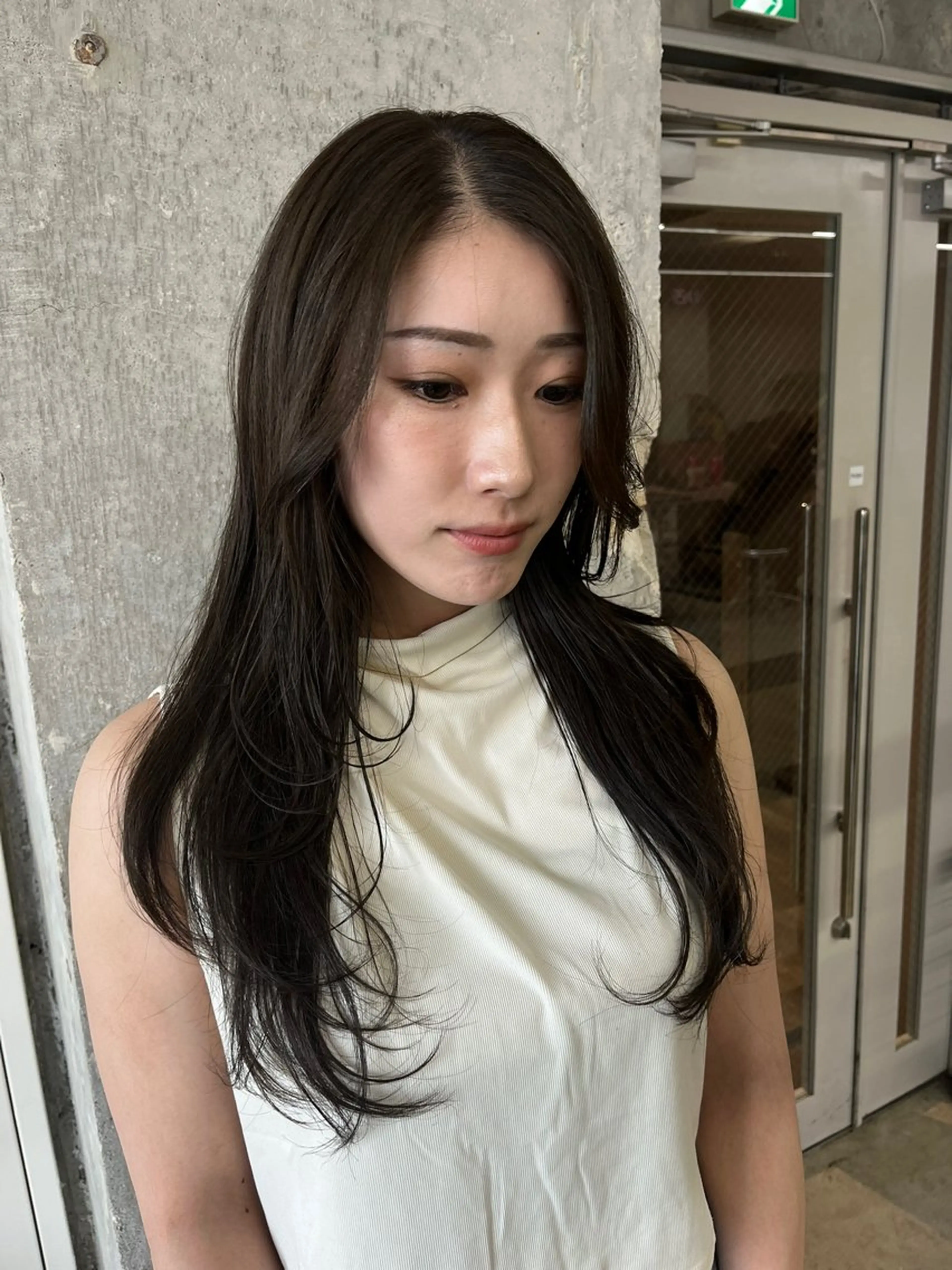 ロング カット ヘアカラー パーマ/オリーブ/ 酸性ストレート/ゆなのヘアスタイル