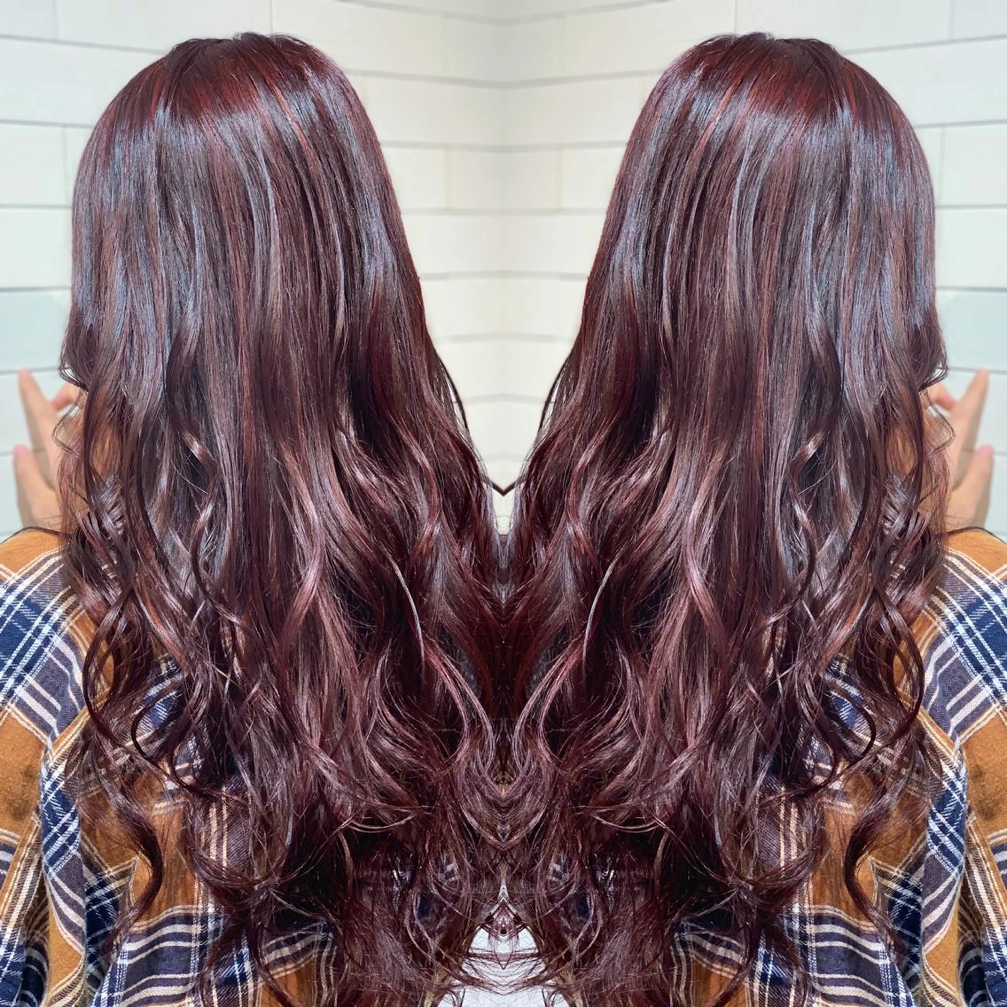 ロング カラー ヘアアレンジ 髪質改善×ハイトーン 中田啄也のヘアスタイル