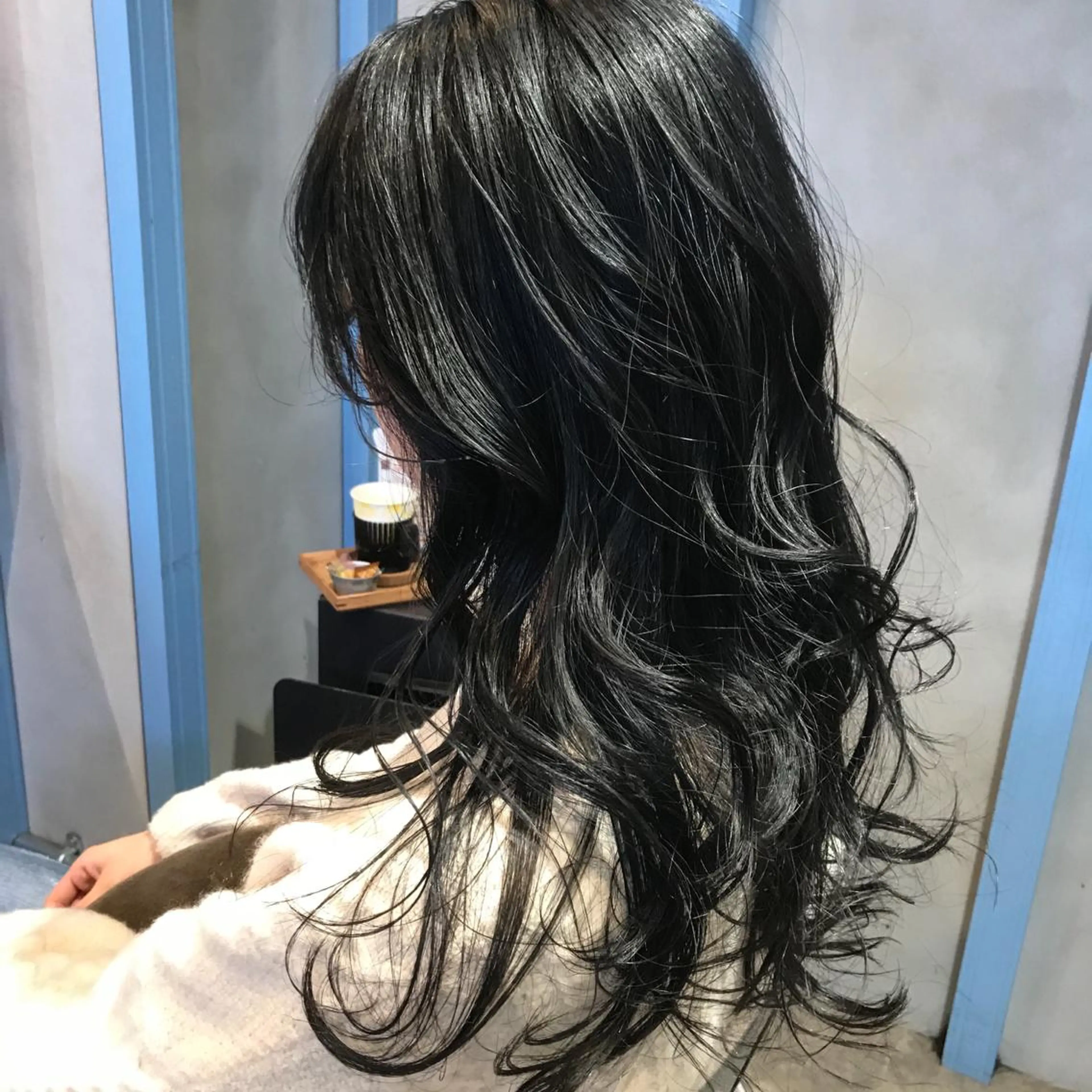 セミロング アッシュ カット ヘアカラー トリートメント 所渉/韓国レイヤー /ウルフカットのヘアスタイル