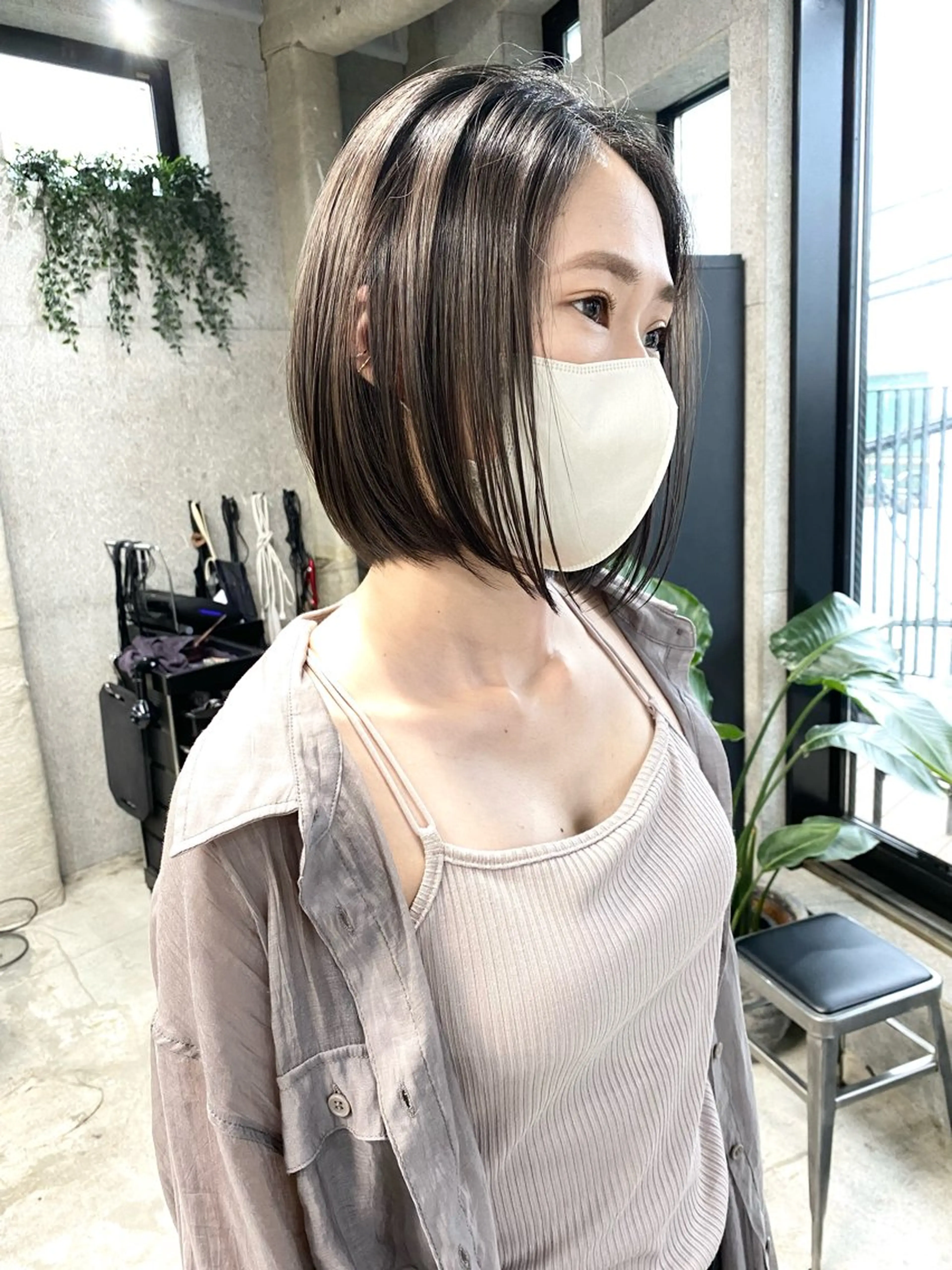 ミディアム カラー 髪質改善 縮毛矯正 カット トリートメント OVER→三軒茶屋 /縮毛矯正・髪質改善のヘアスタイル