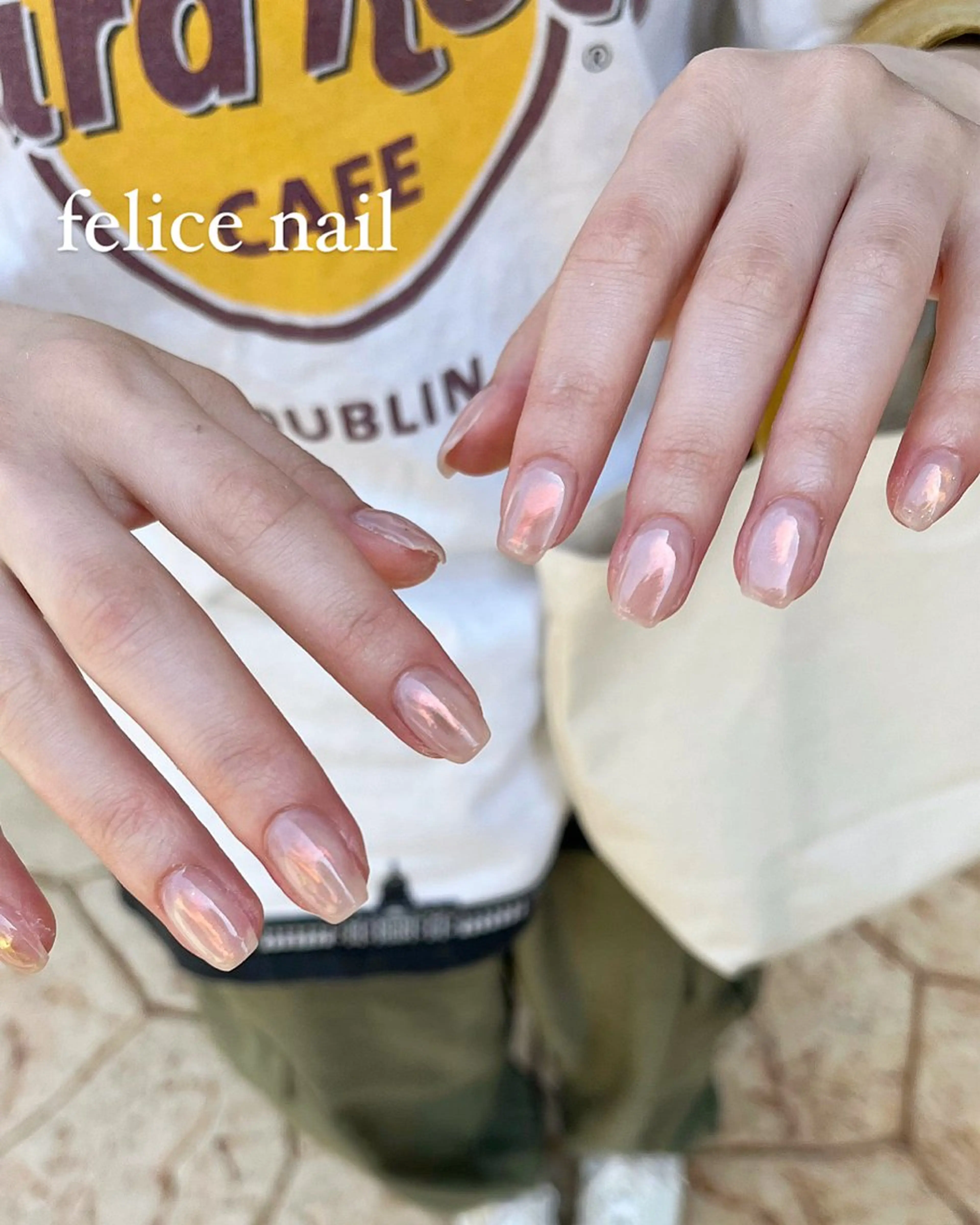 ネイル チークネイル ジェルネイル ニュアンスネイル オフィスネイル パラジェル felice nailのネイルデザイン