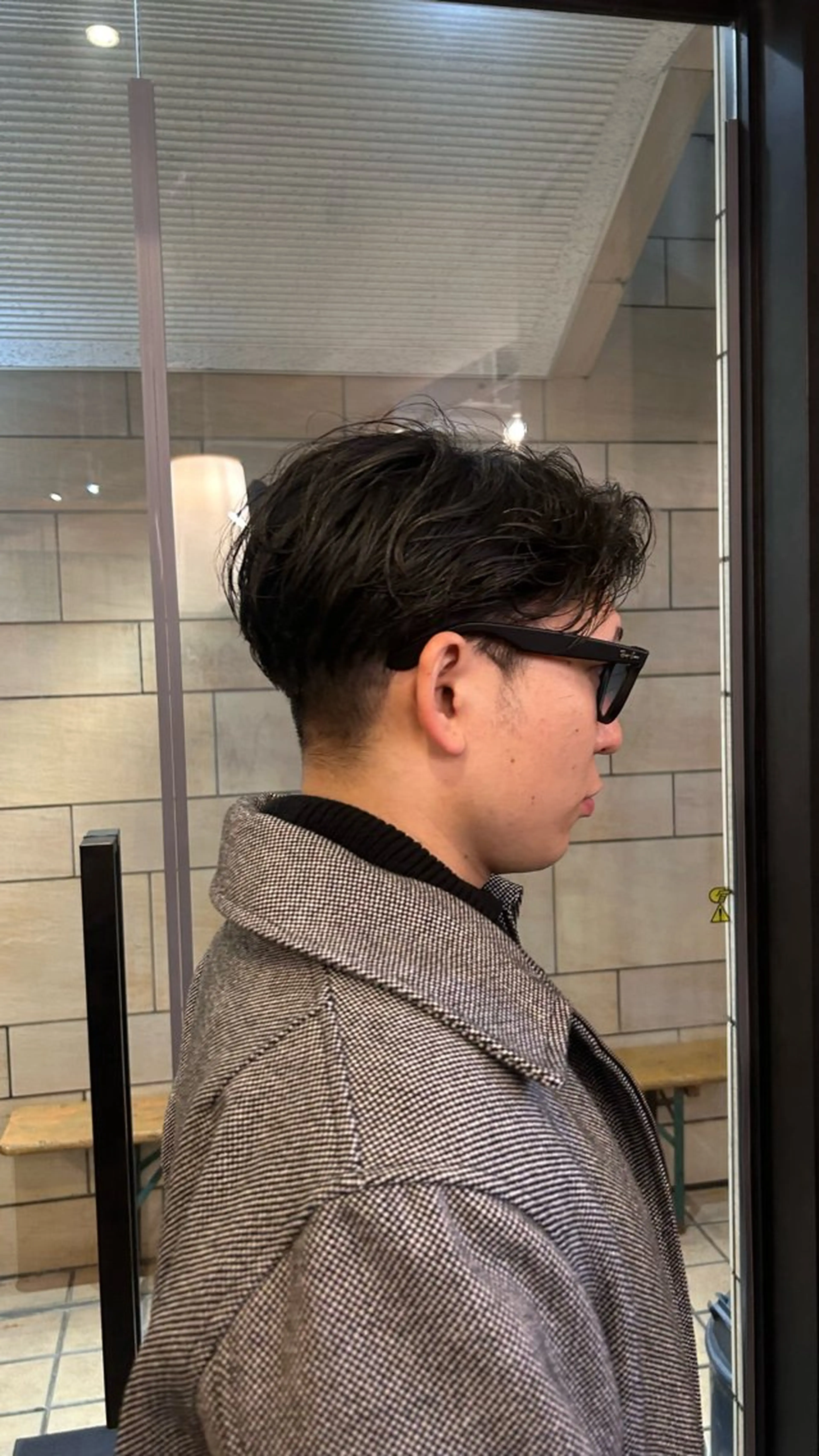 メンズ センターパート 刈り上げ 🌿ボブ パーマ高橋啓太🌿のヘアスタイル