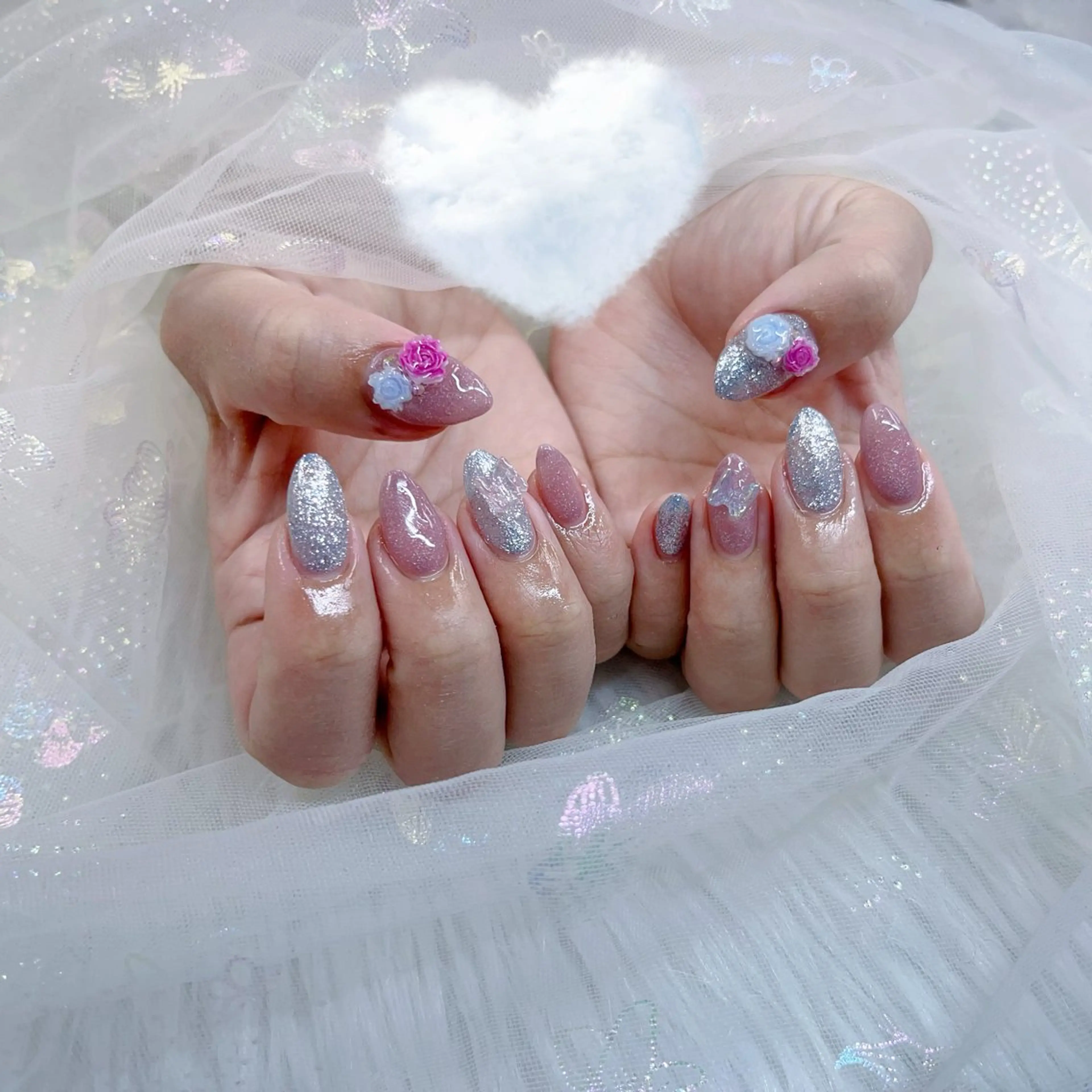 ネイル パーツ全部¥110 サロンミミのネイルデザイン