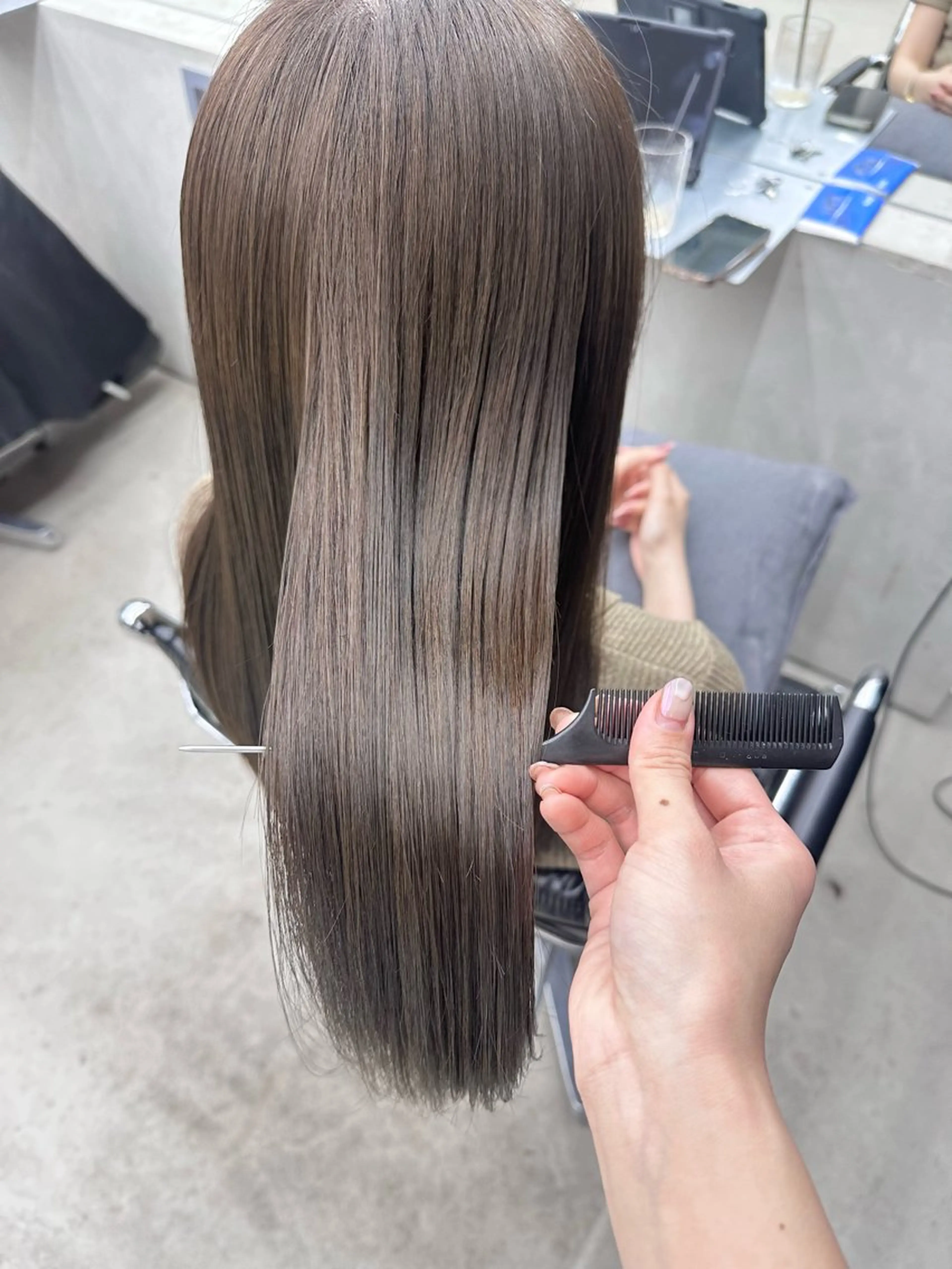 ロング カラー 髪質改善 トリートメント カット ヘアカラー トリートメント 染谷 遥花のヘアスタイル