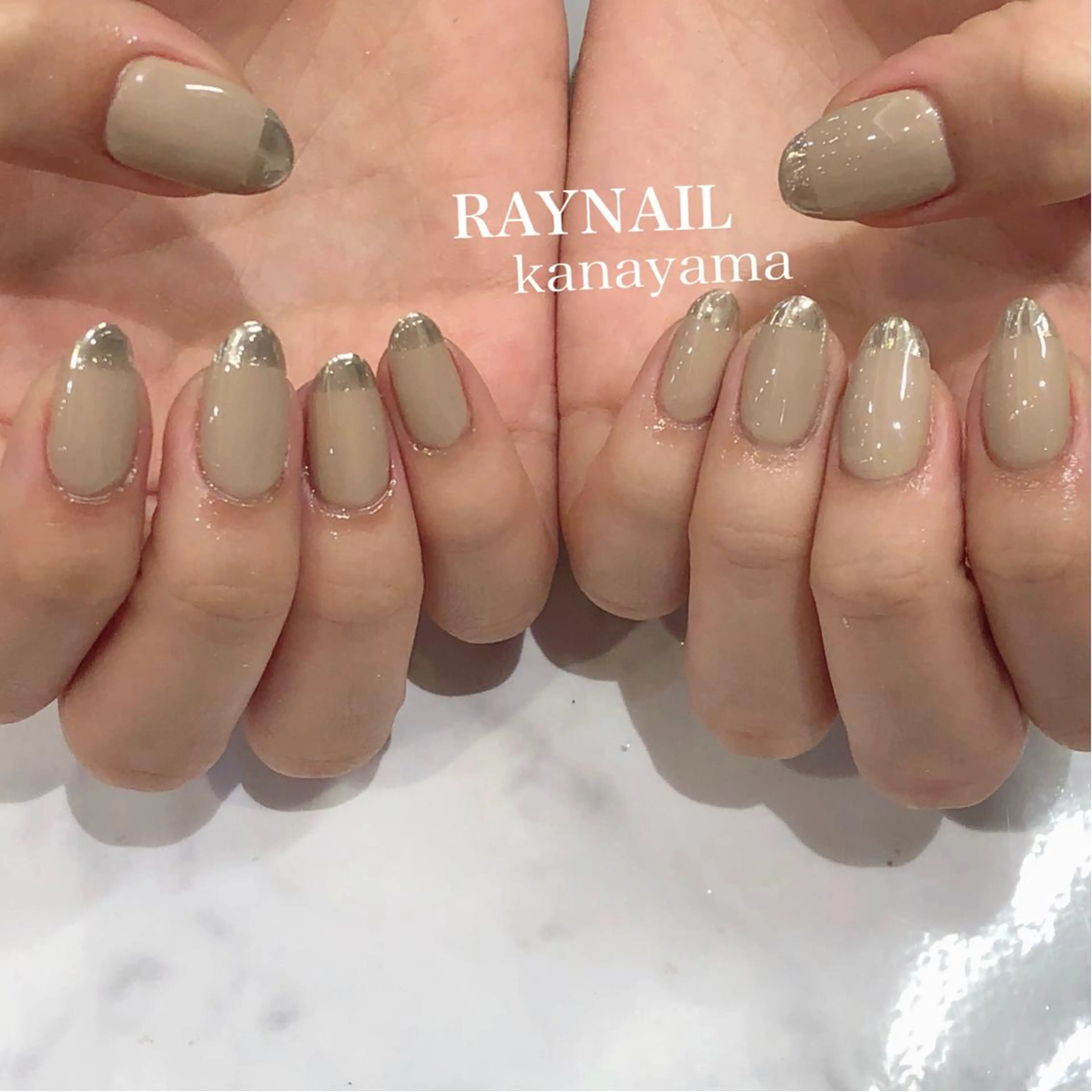 ネイル フレンチネイル ミラーネイル Can Nail　栄店　【キャンネイル】所属・後藤今日子 CANNAIL栄店のネイルデザイン