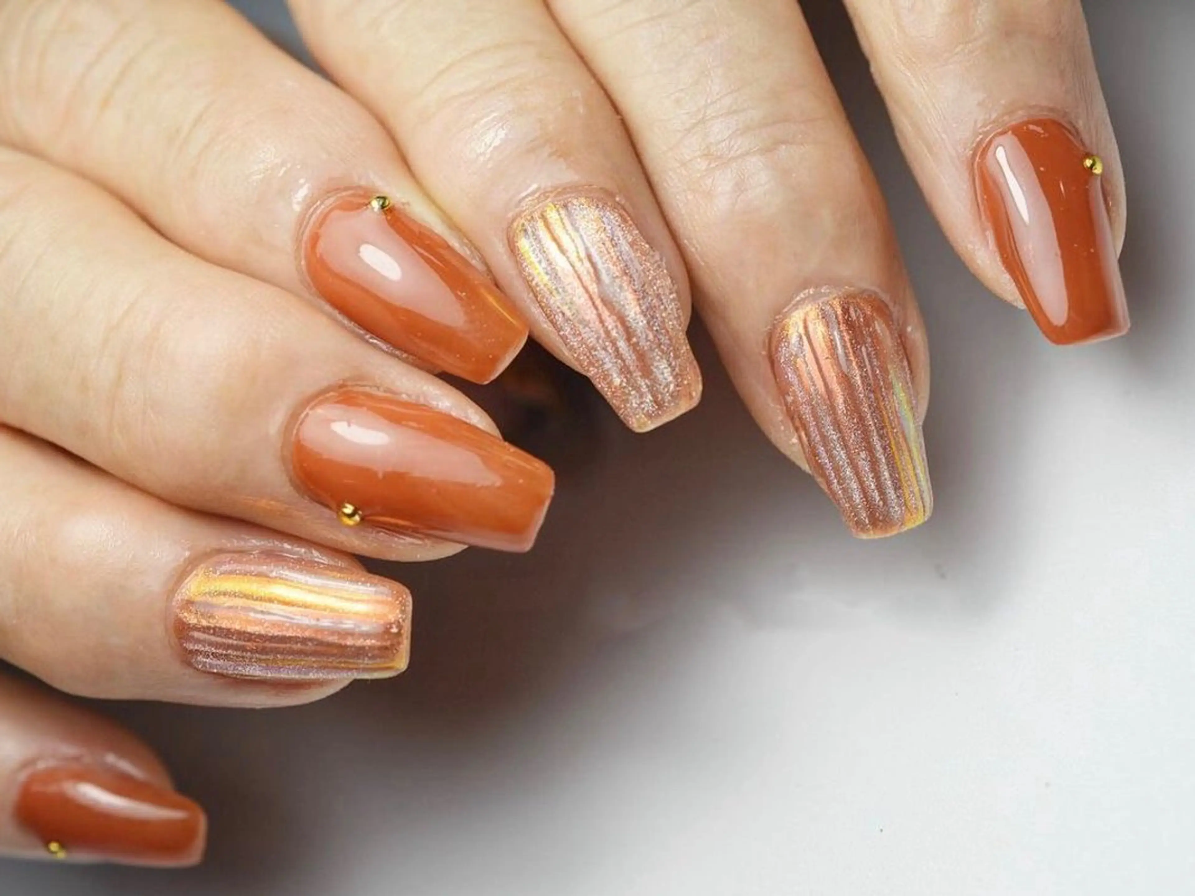 ネイル リボン、ガーリー パーツ放題専門店のネイルデザイン