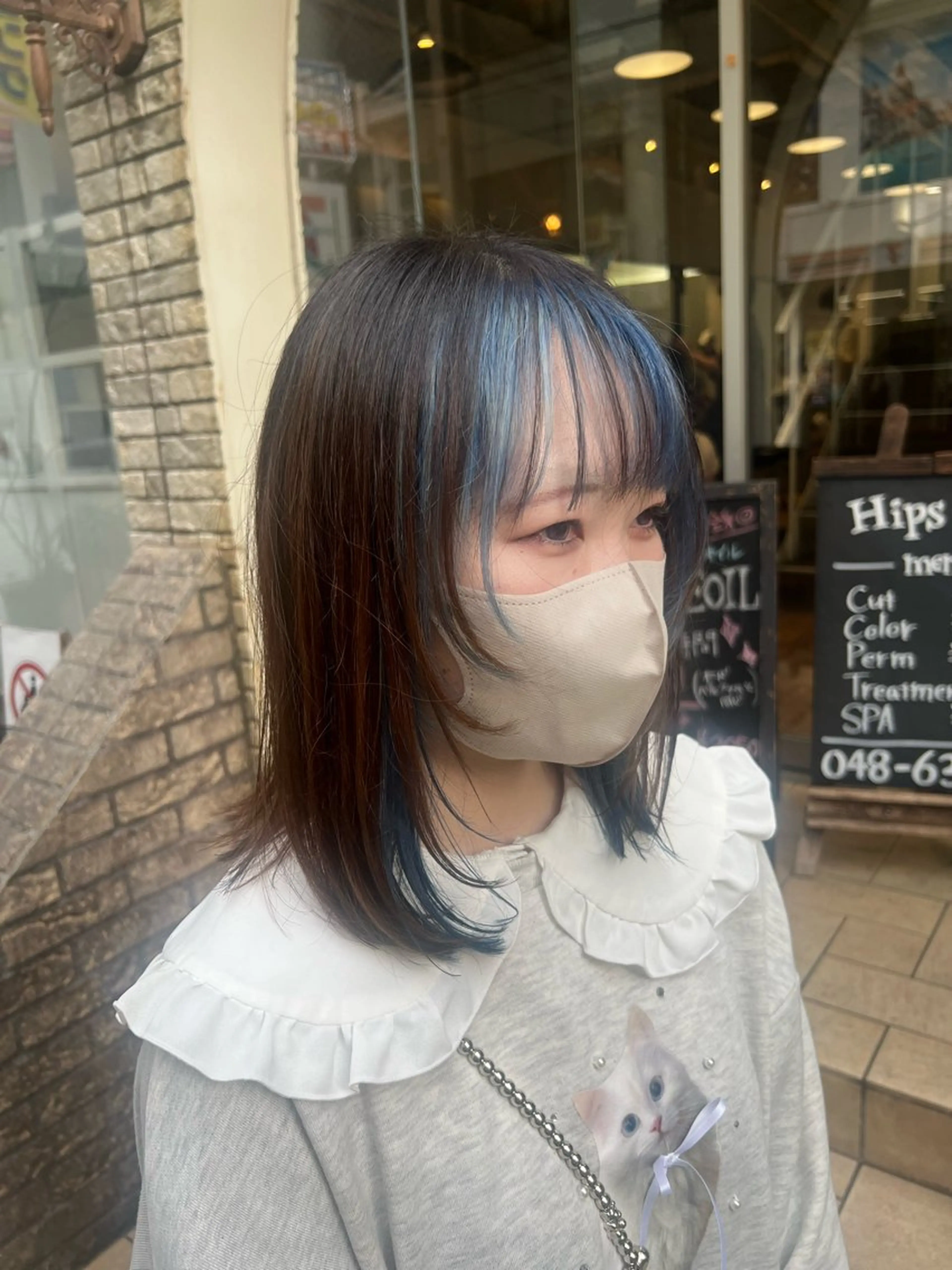 カラー ミストバング ブリーチ ヘアカラー トリートメント インナーカラー♡ Nanakoのヘアスタイル