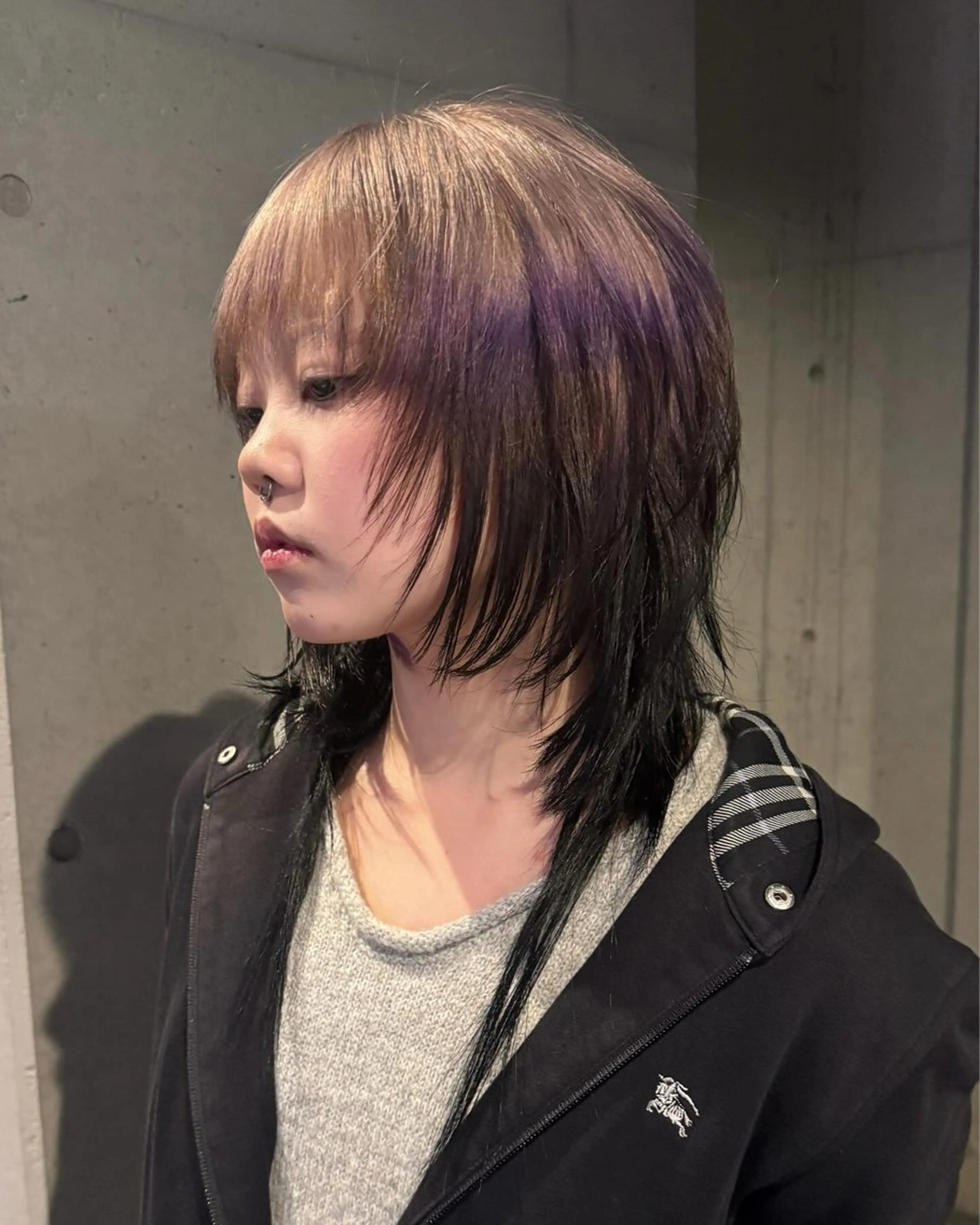 セミロング カラー カット ヘアカラー トリートメント だいち/ハイトーン/ デザインカラーのヘアスタイル