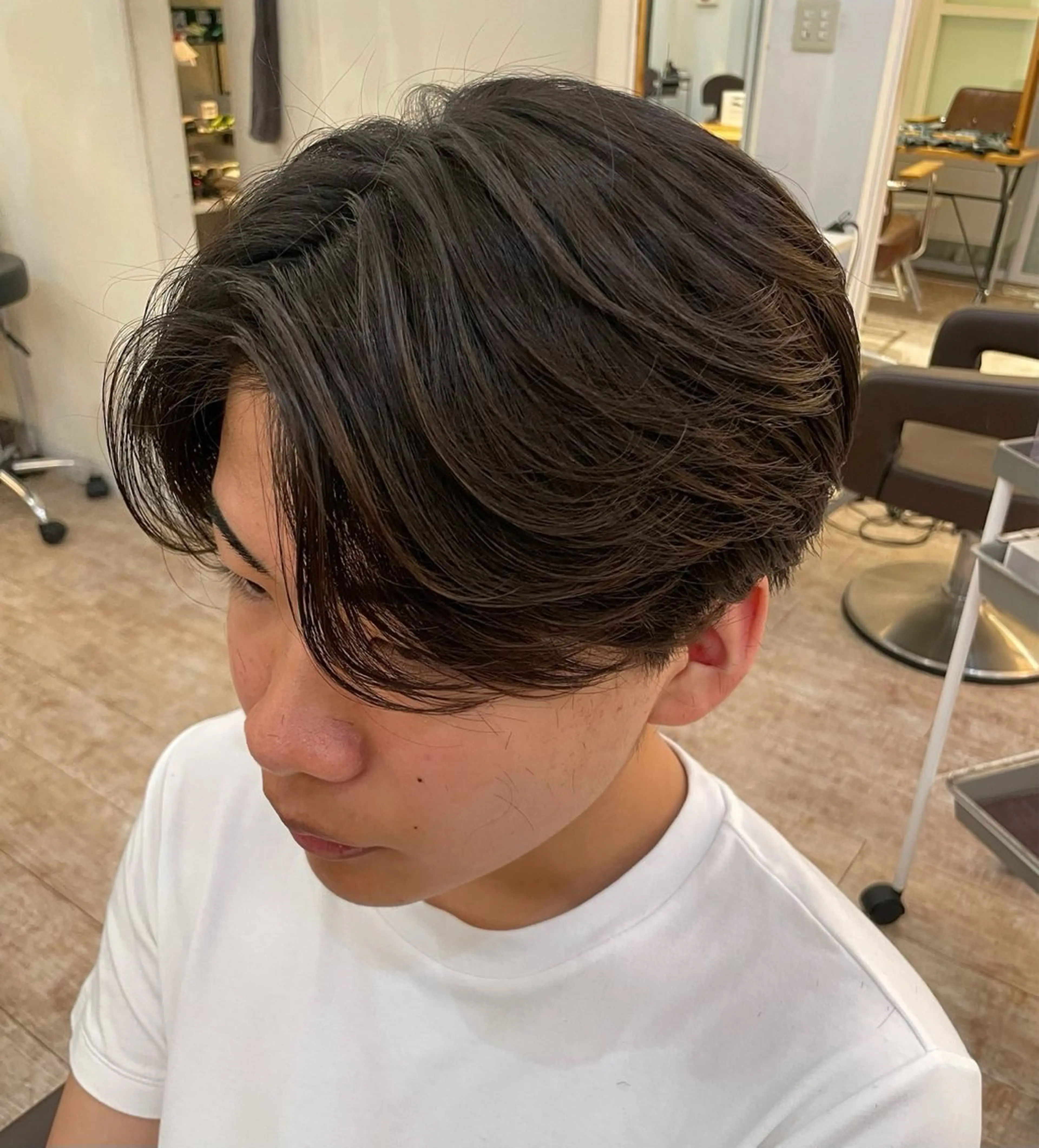 ショート メンズ センターパート カット アロハ　自由が丘所属・メンズカット 募集中✨まゆのヘアスタイル