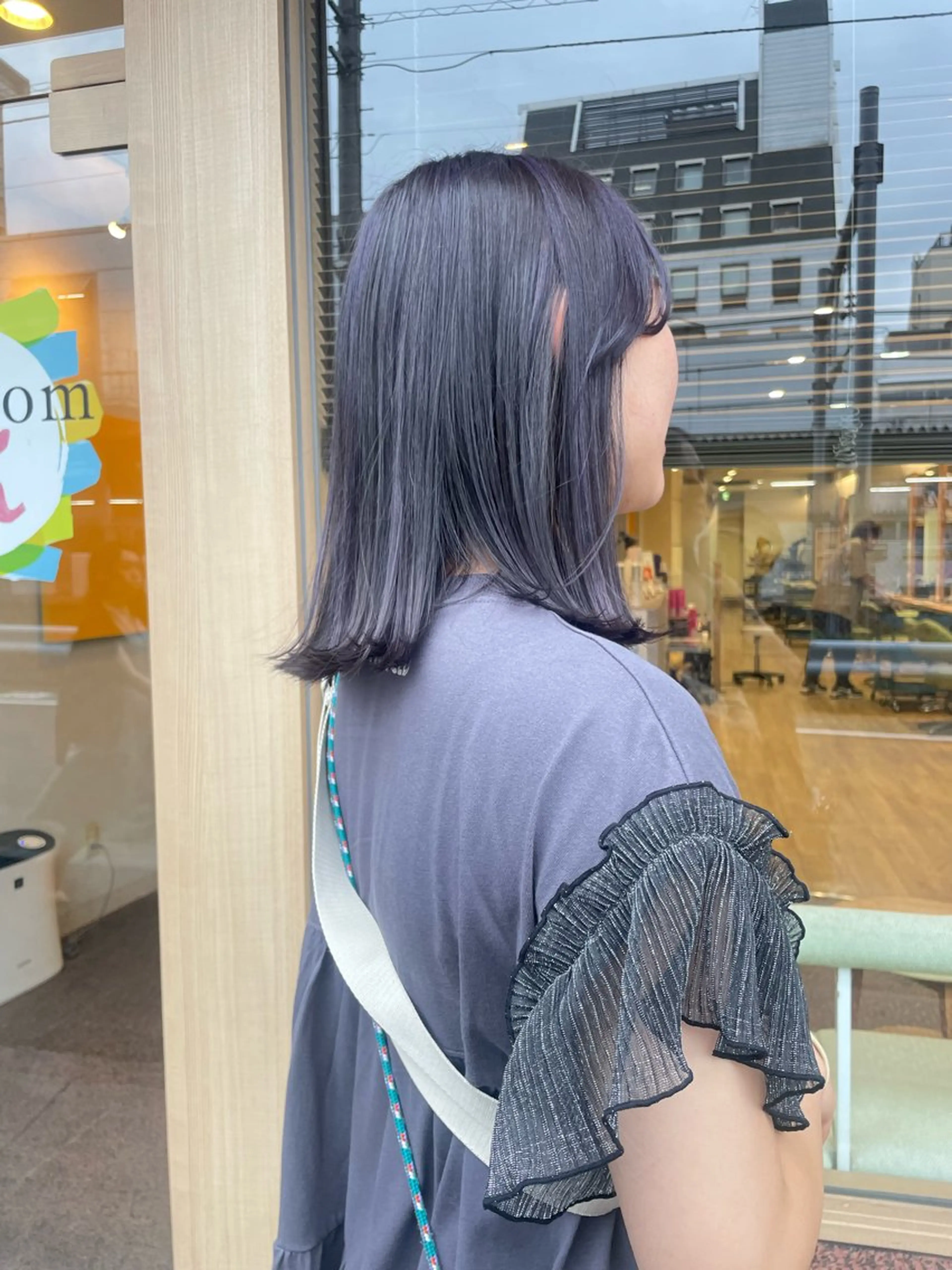 ミディアム カラー ハイライトカラー パープルカラー ハイライト カット ヘアカラー トリートメント 髪質改善/Bloss om🌷高橋沙衣のヘアスタイル