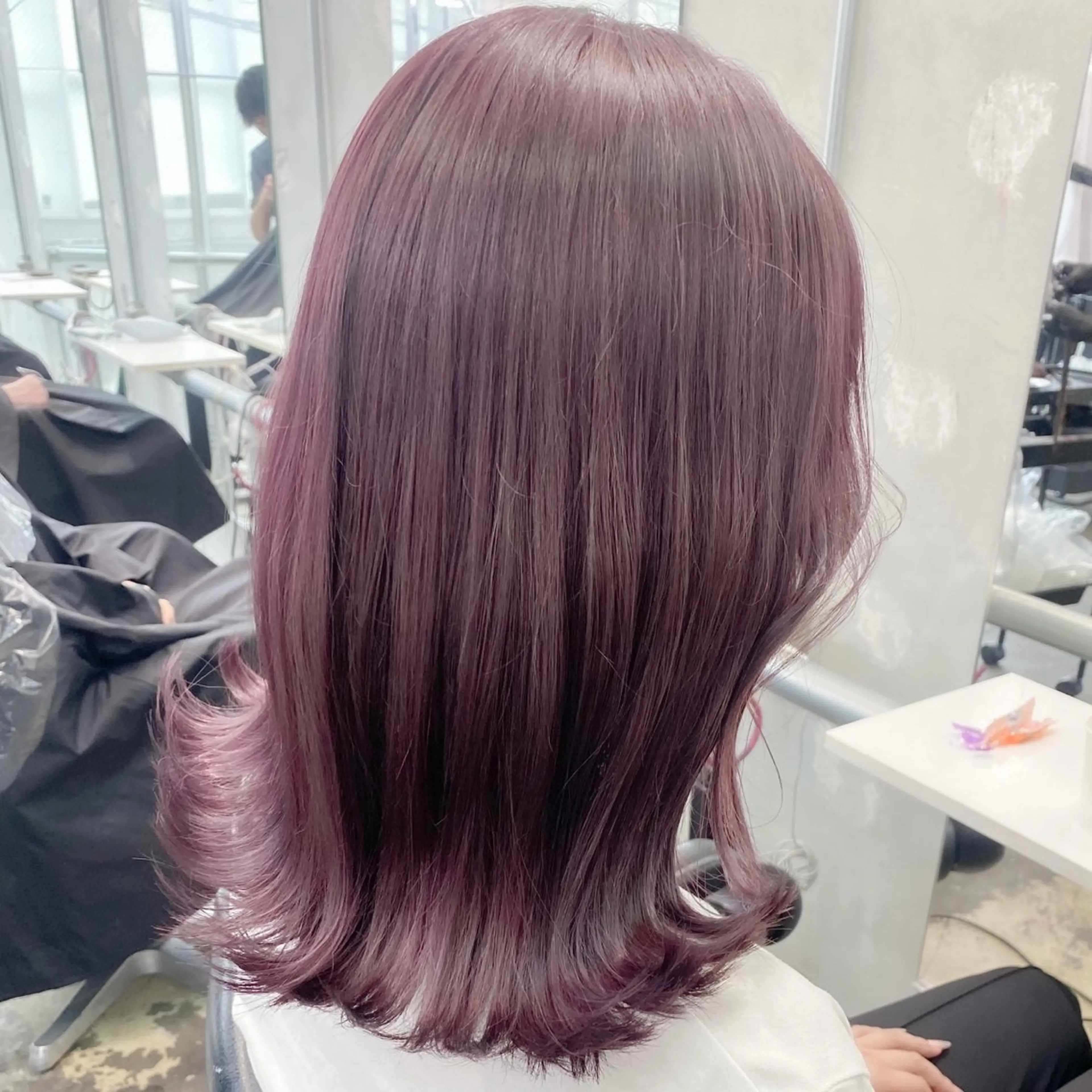 セミロング カラー ヘアアレンジ 💗💗韓国レイヤー yu-ki💗💗のヘアスタイル